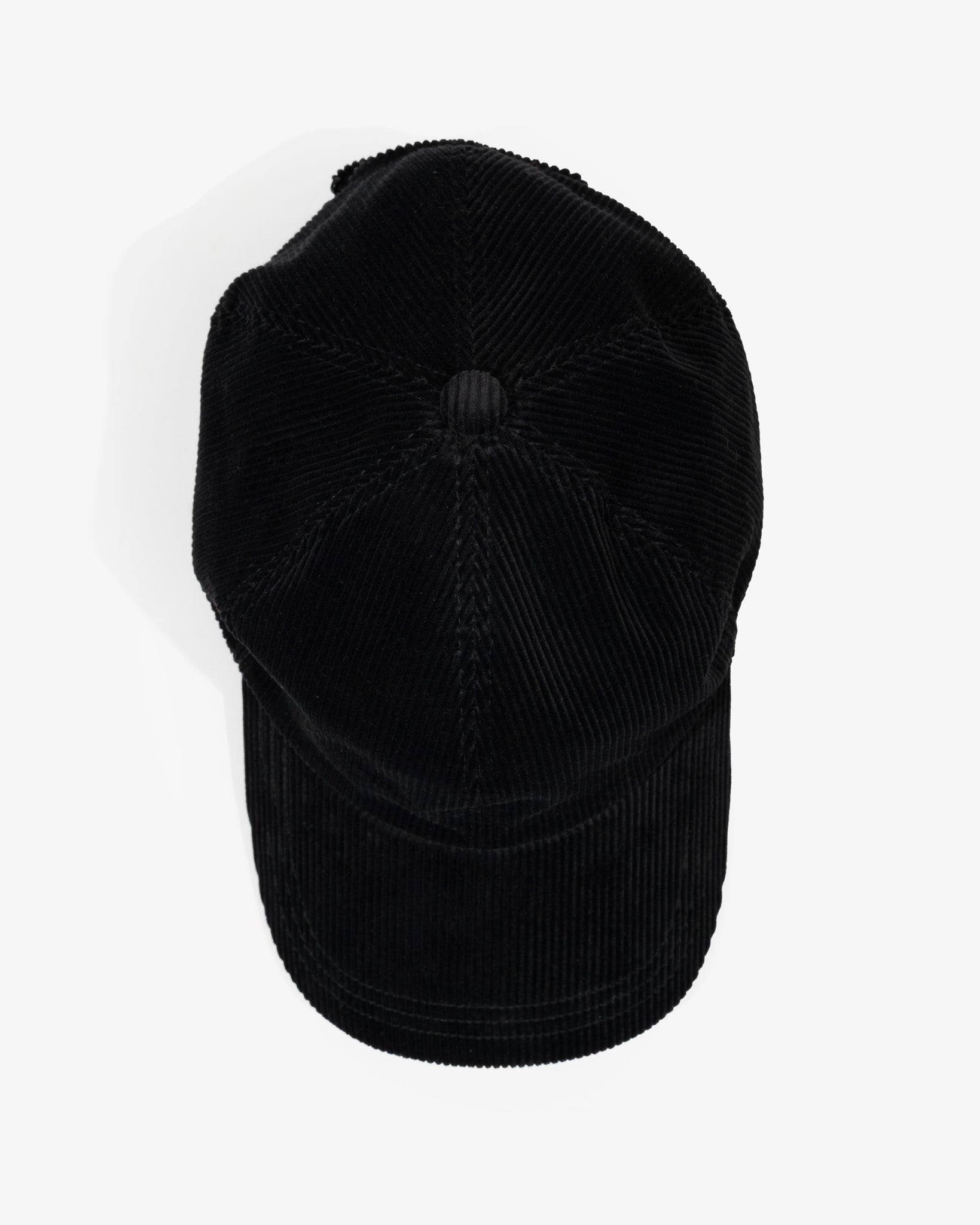 6 PANEL CAP - BLACK 10 WALE ITALIAN CORDUROY – James Coward