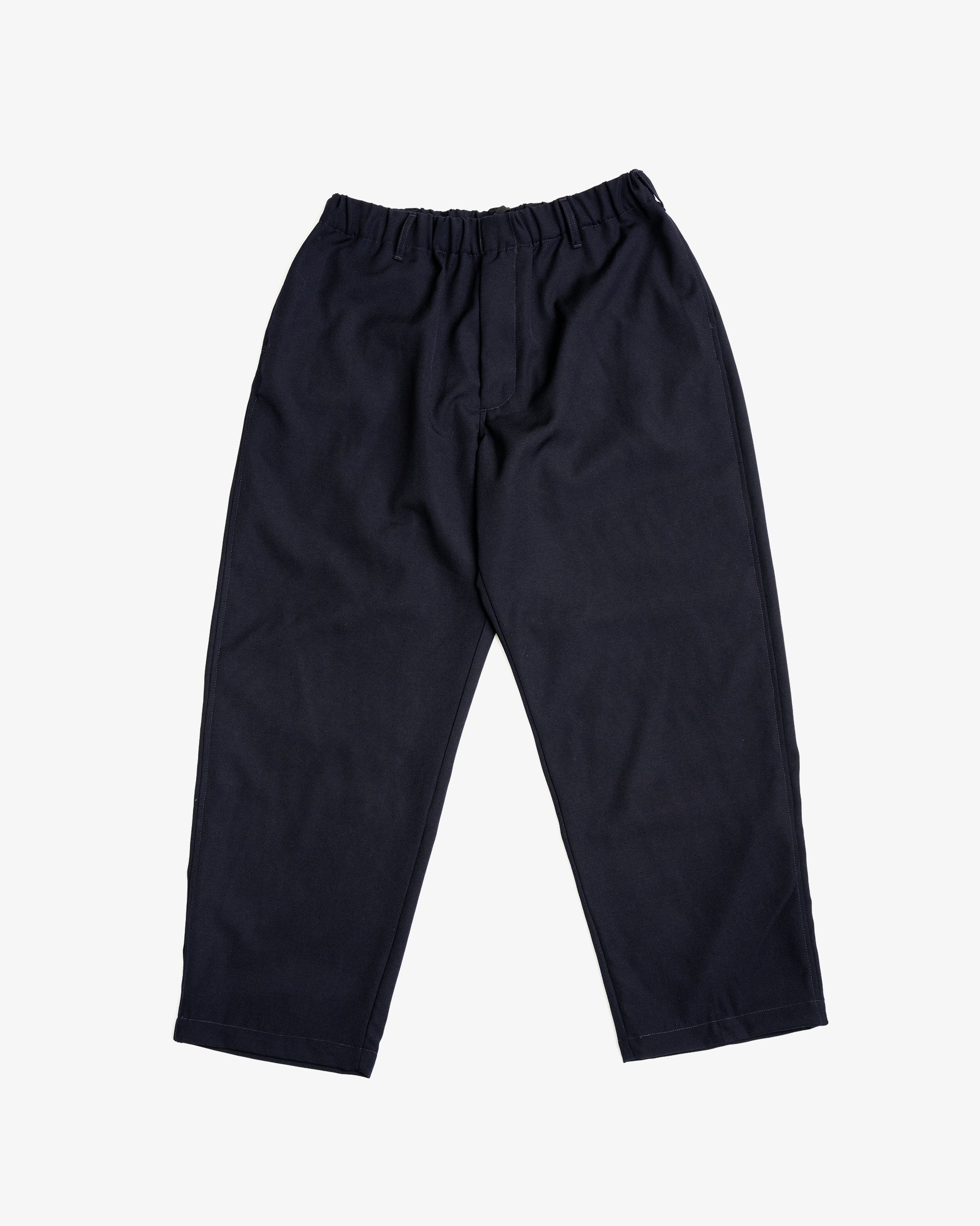 CARRY ON PANT - DARK NAVY WOOL GABARDINE – James Coward