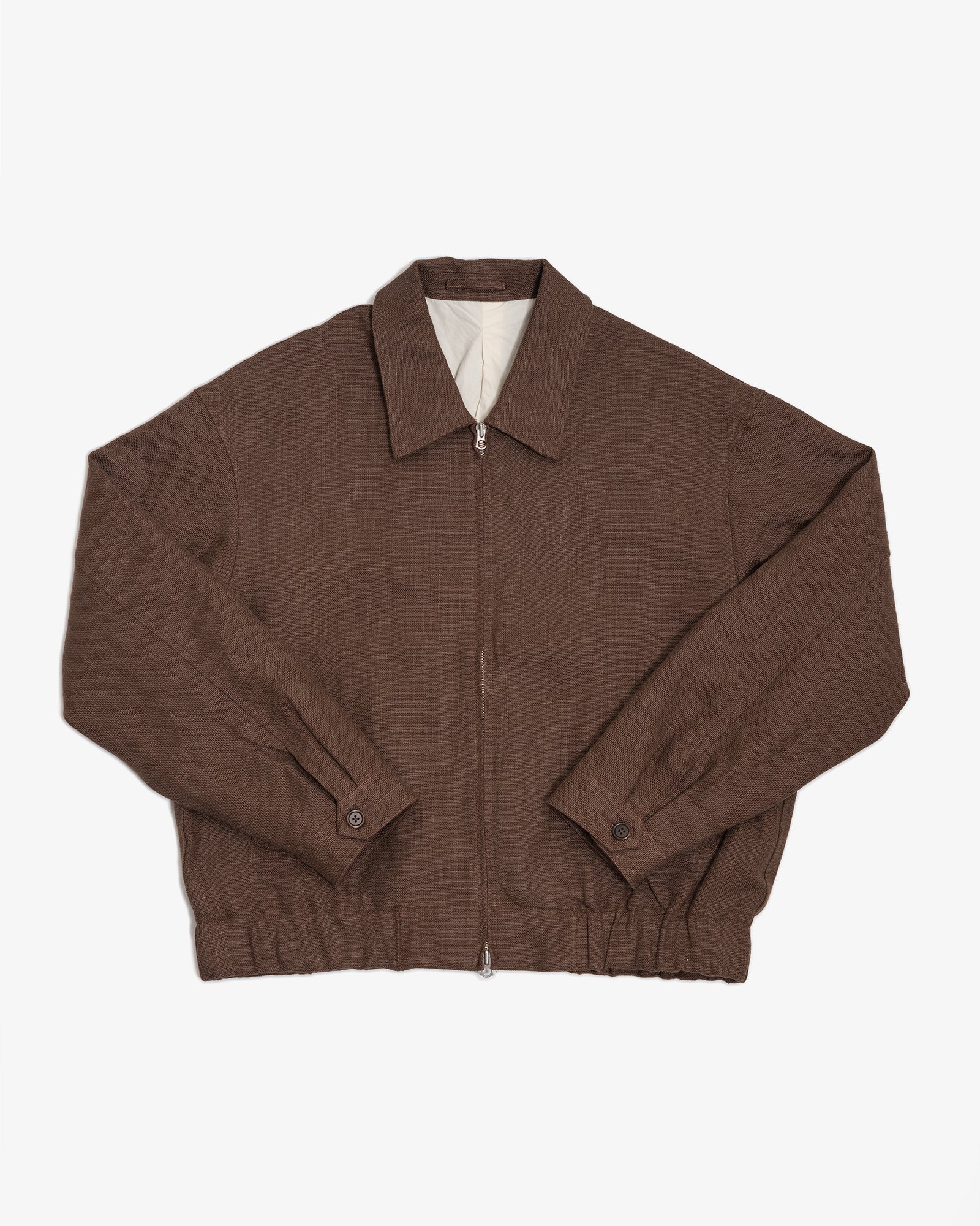 ブラウン ジャケット 545 Zipper Canvas Blouson Jacket – fivefourfive