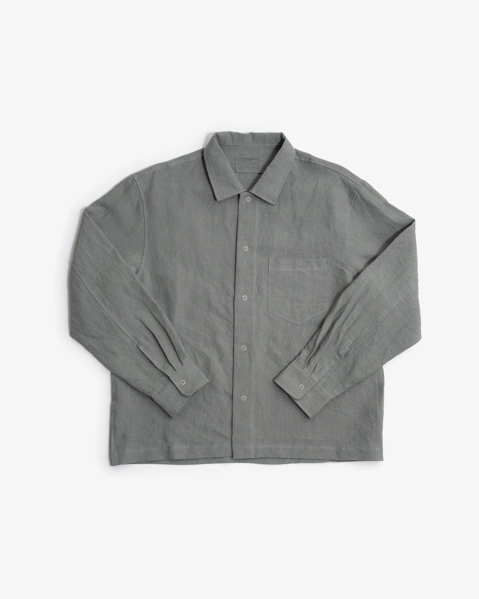 WORKSHOP SHIRT - FLINT STONEWASHED BELGIAN LINEN – James Coward