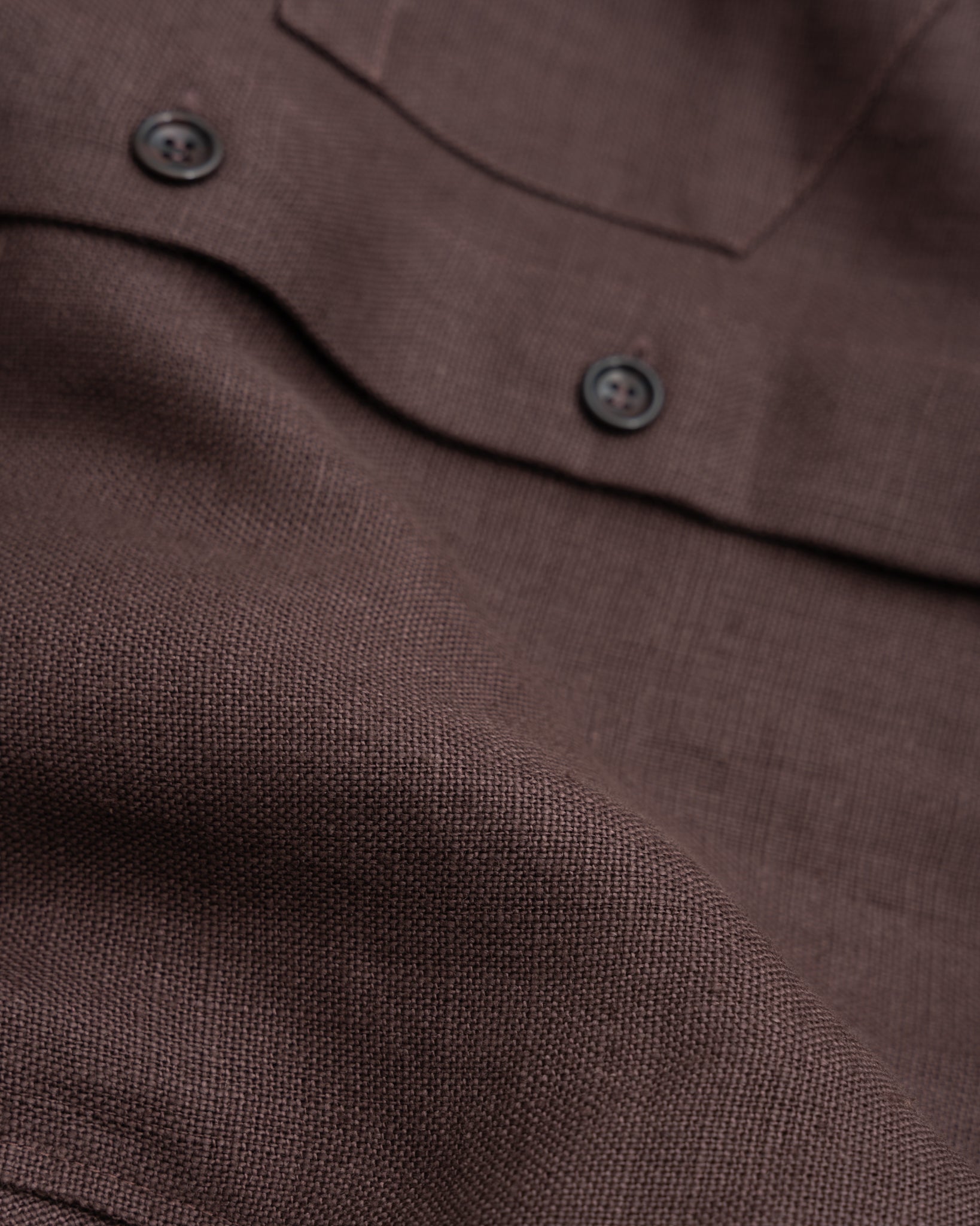 TRAVAIL SHIRT - CHESTNUT BELGIAN LINEN