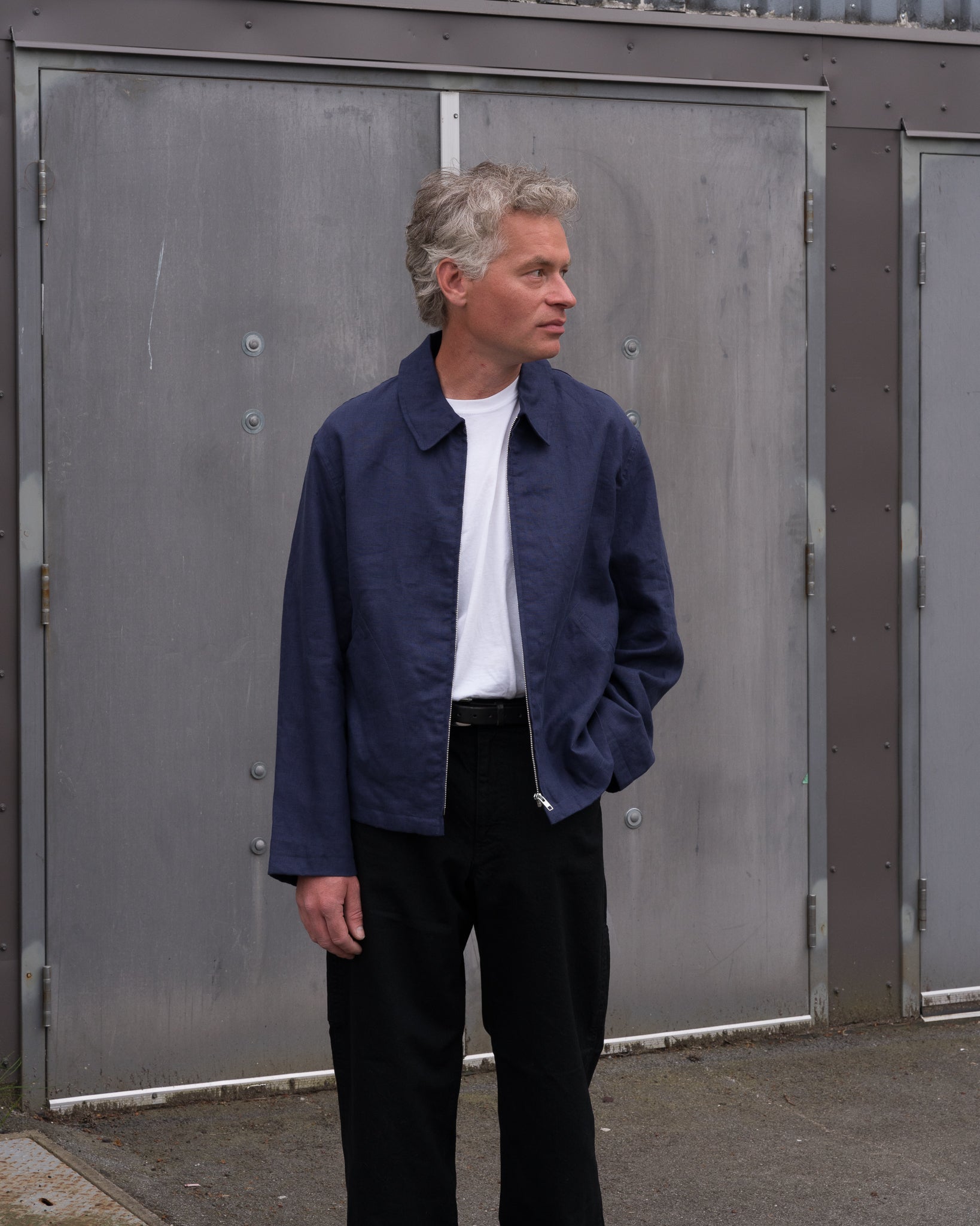 SITE JACKET - MIDNIGHT LINEN
