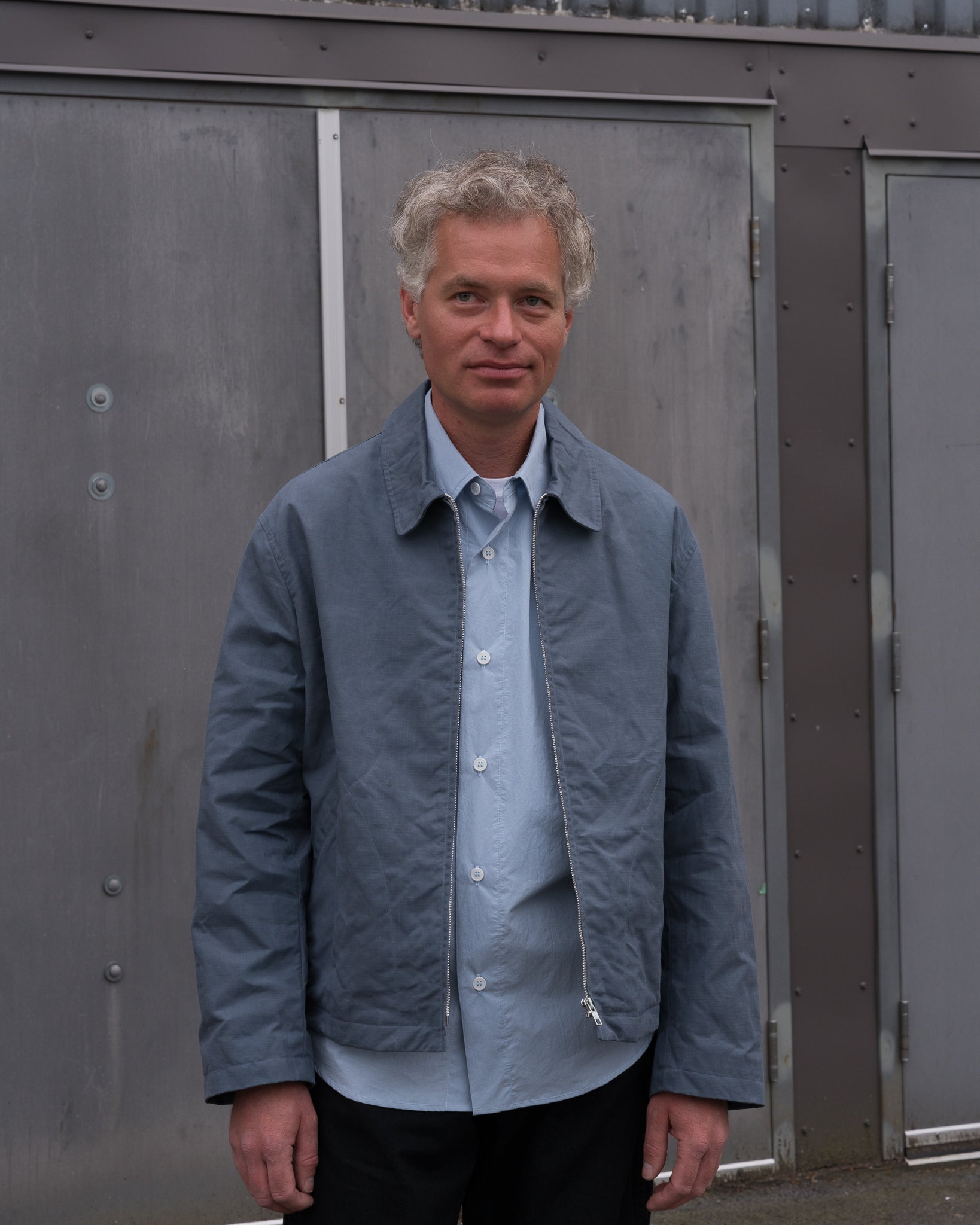 SITE JACKET - DARK CHAMBRAY RIPSTOP – James Coward 