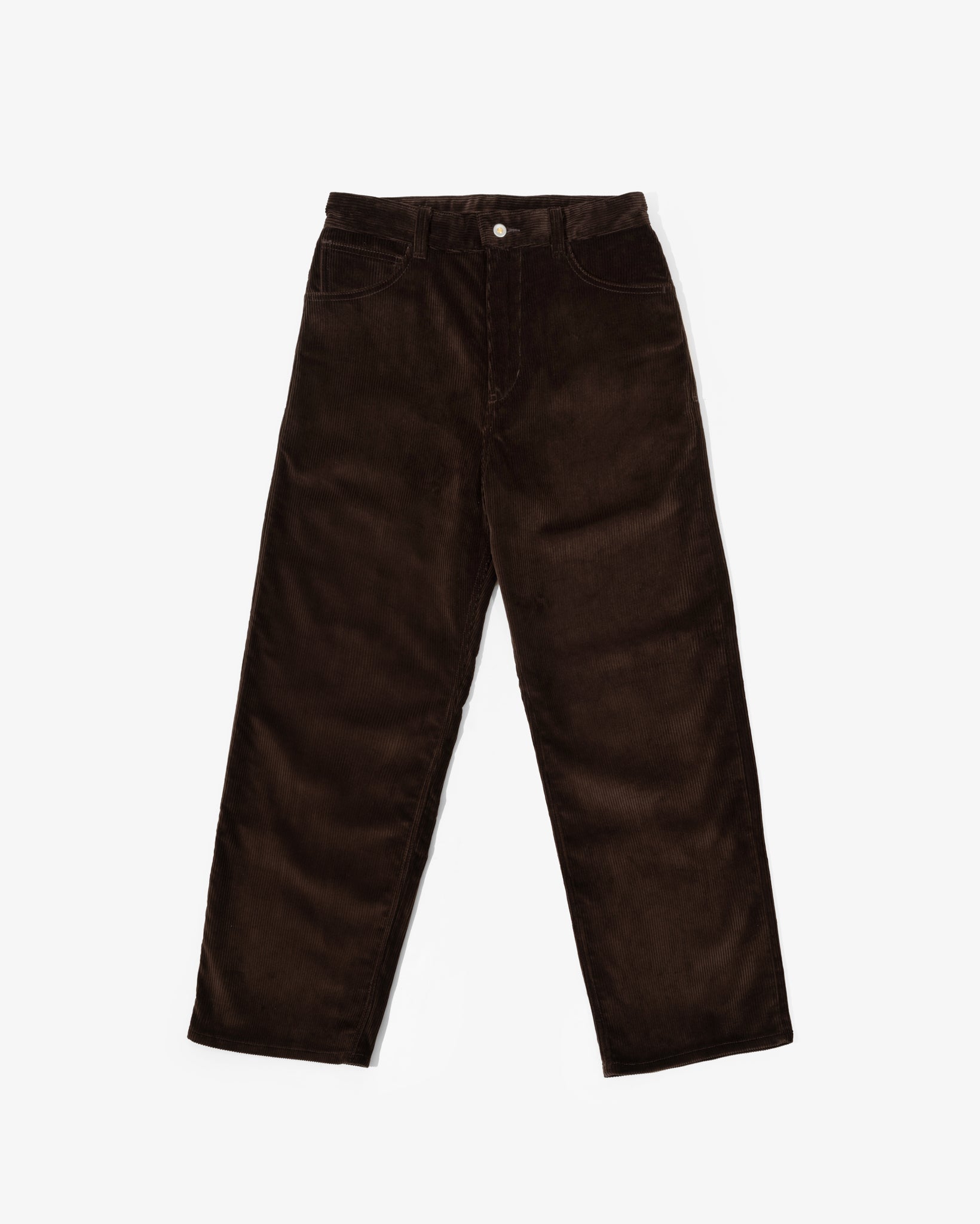 WIDE TROUSER - DARK BROWN ITALIAN 8 WALE CORDUROY