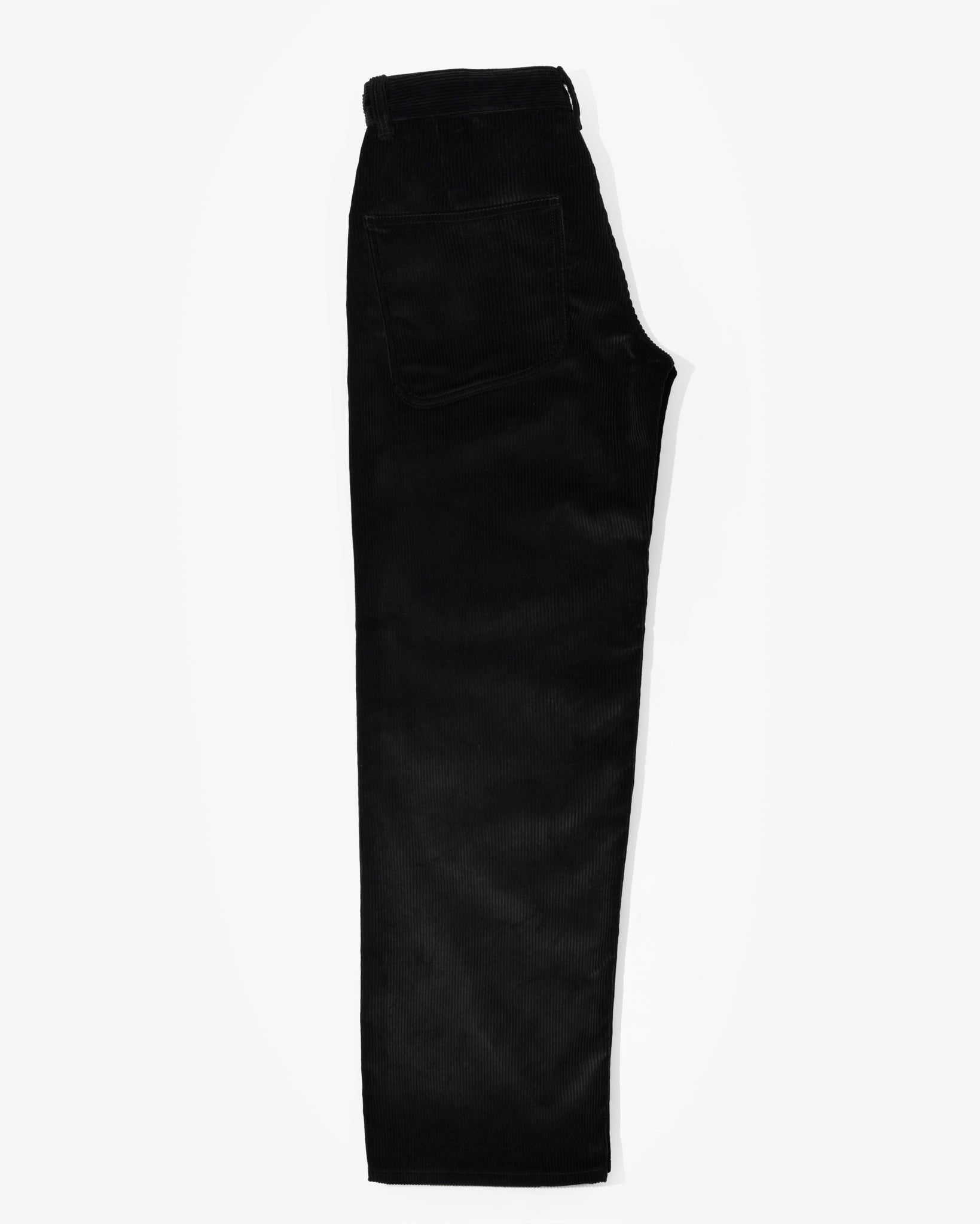 WIDE TROUSER - BLACK ITALIAN 8 WALE CORDUROY