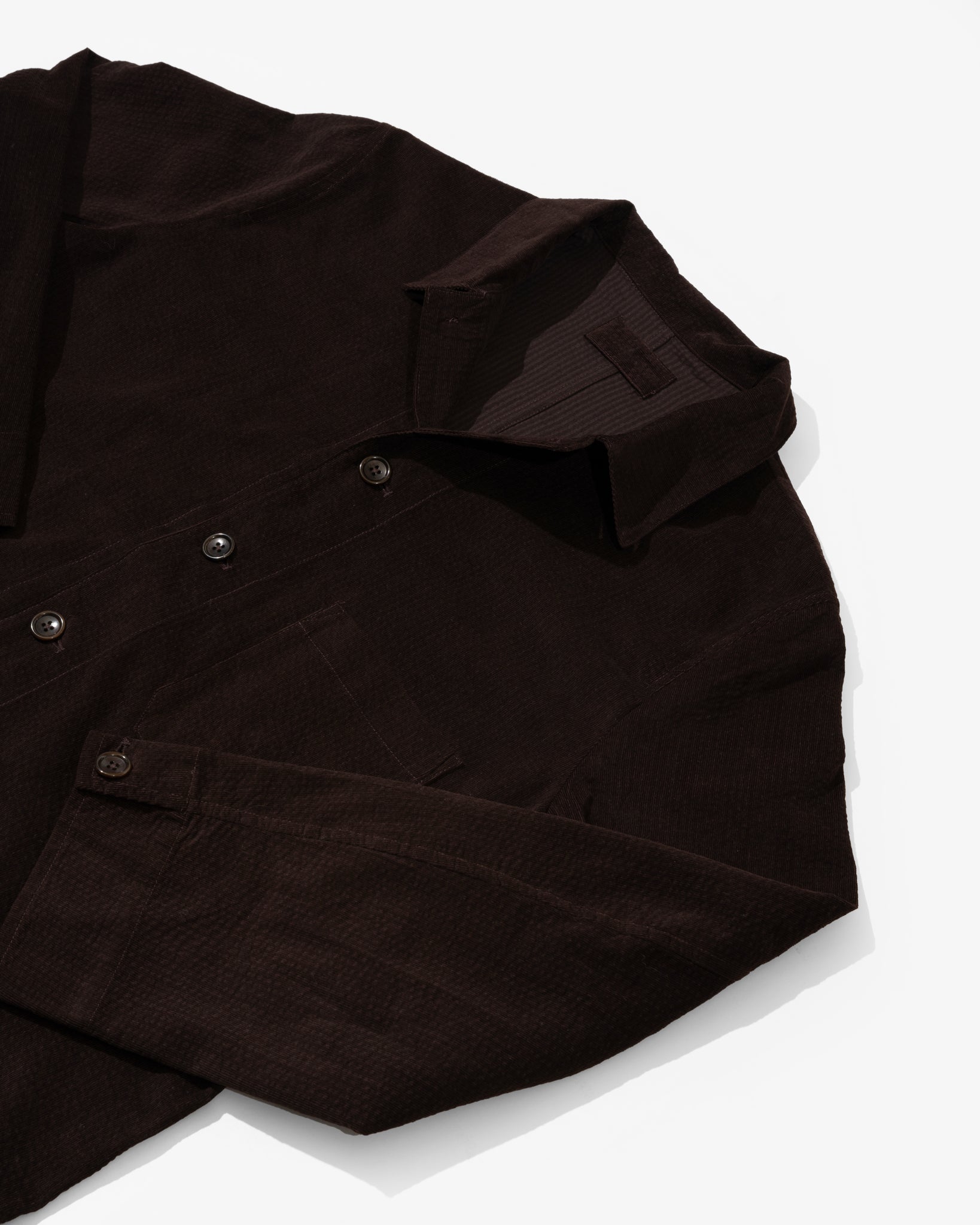 TRANSPORT SHIRT - DARK BROWN RIPPLE CORDUROY – James Coward