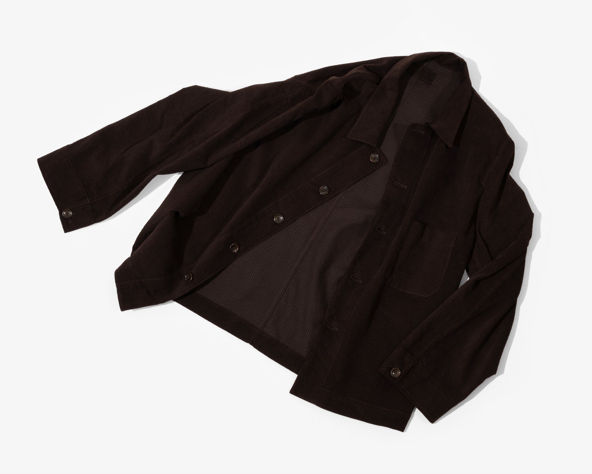 TRANSPORT SHIRT - DARK BROWN RIPPLE CORDUROY – James Coward