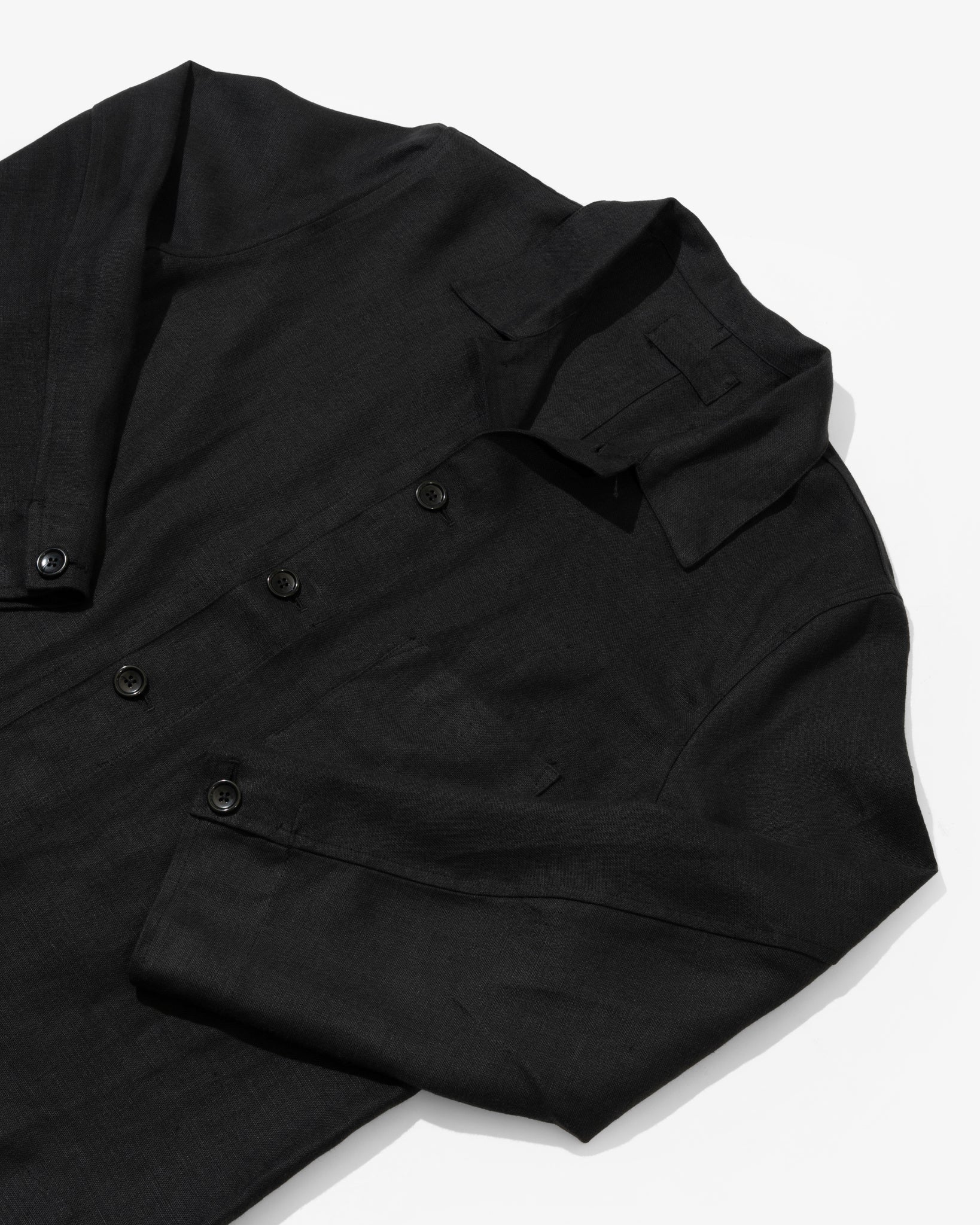 TRANSPORT SHIRT - BLACK WELTERWEIGHT LINEN
