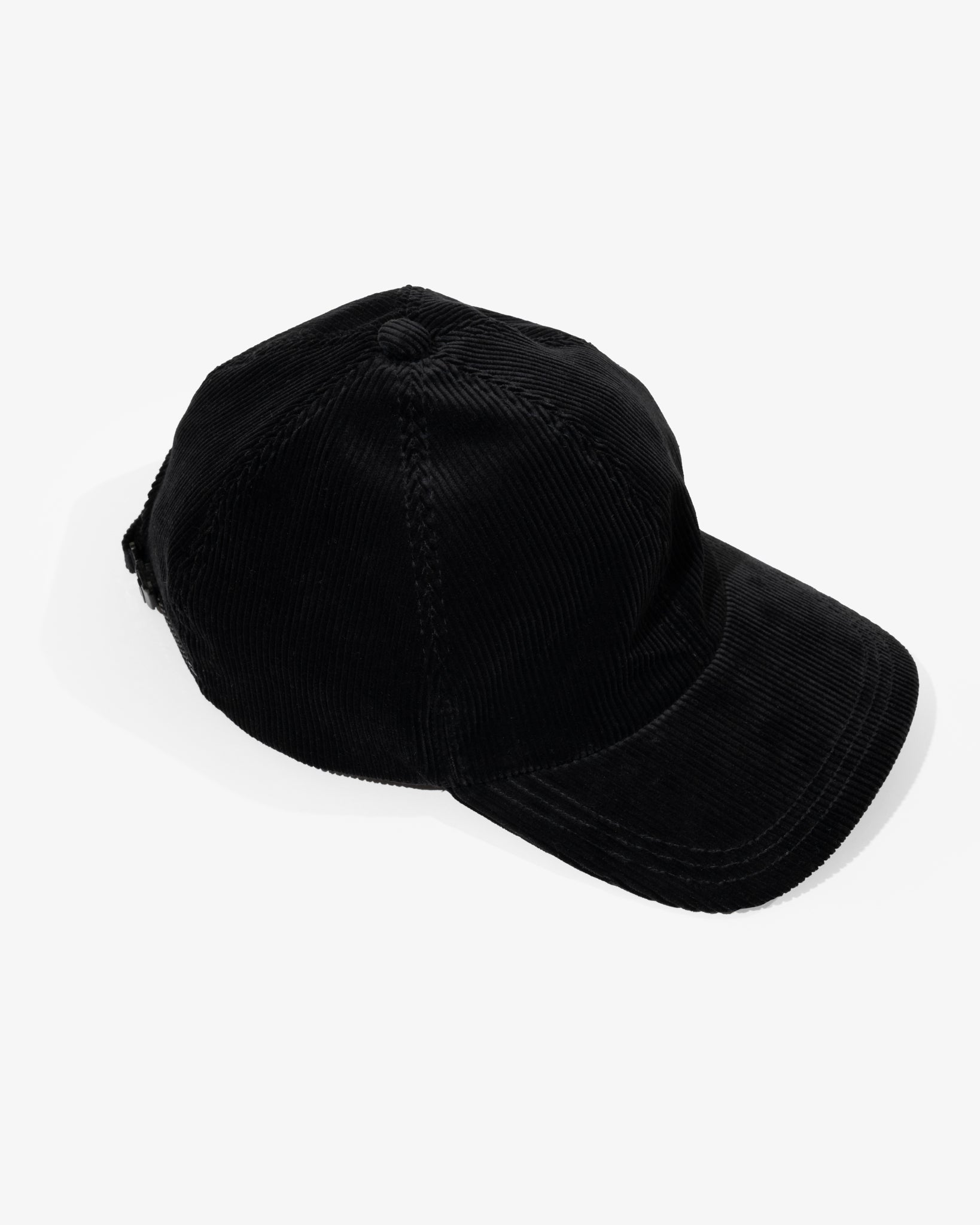 6 PANEL CAP - BLACK 10 WALE ITALIAN CORDUROY – James Coward