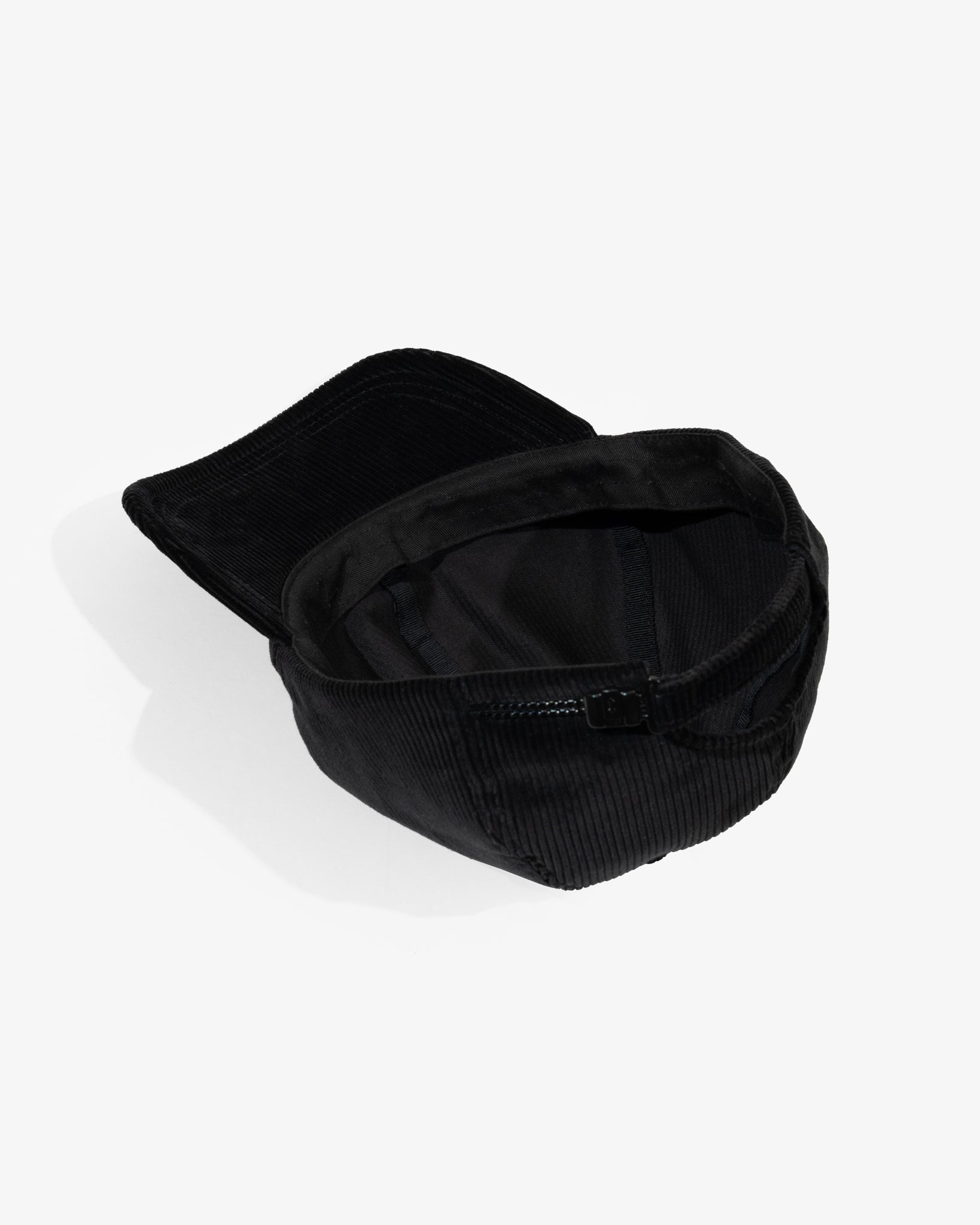 6 PANEL CAP - BLACK 10 WALE ITALIAN CORDUROY – James Coward