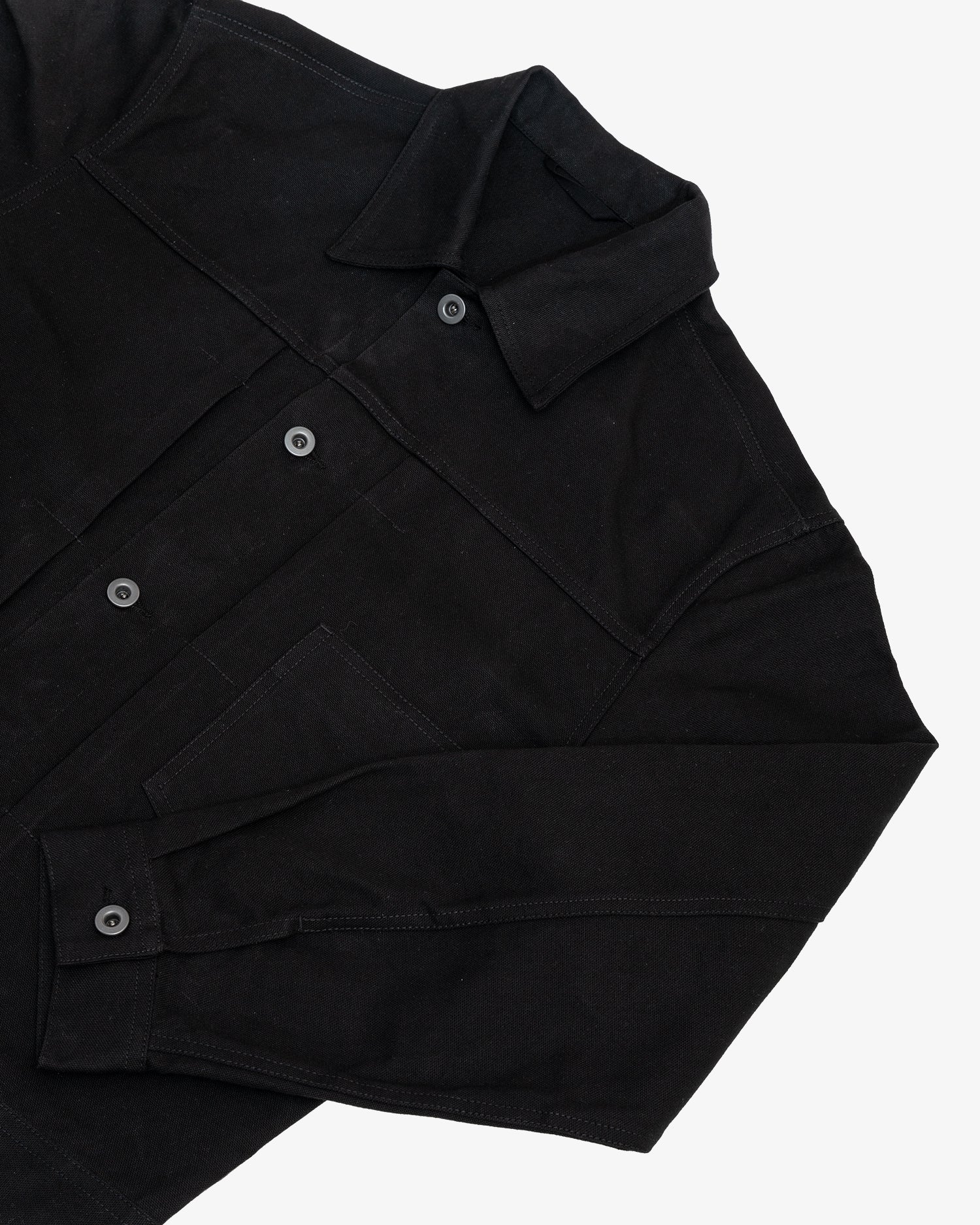 RANGE JACKET - BLACK COTTON WASHI OXFORD CLOTH – James Coward