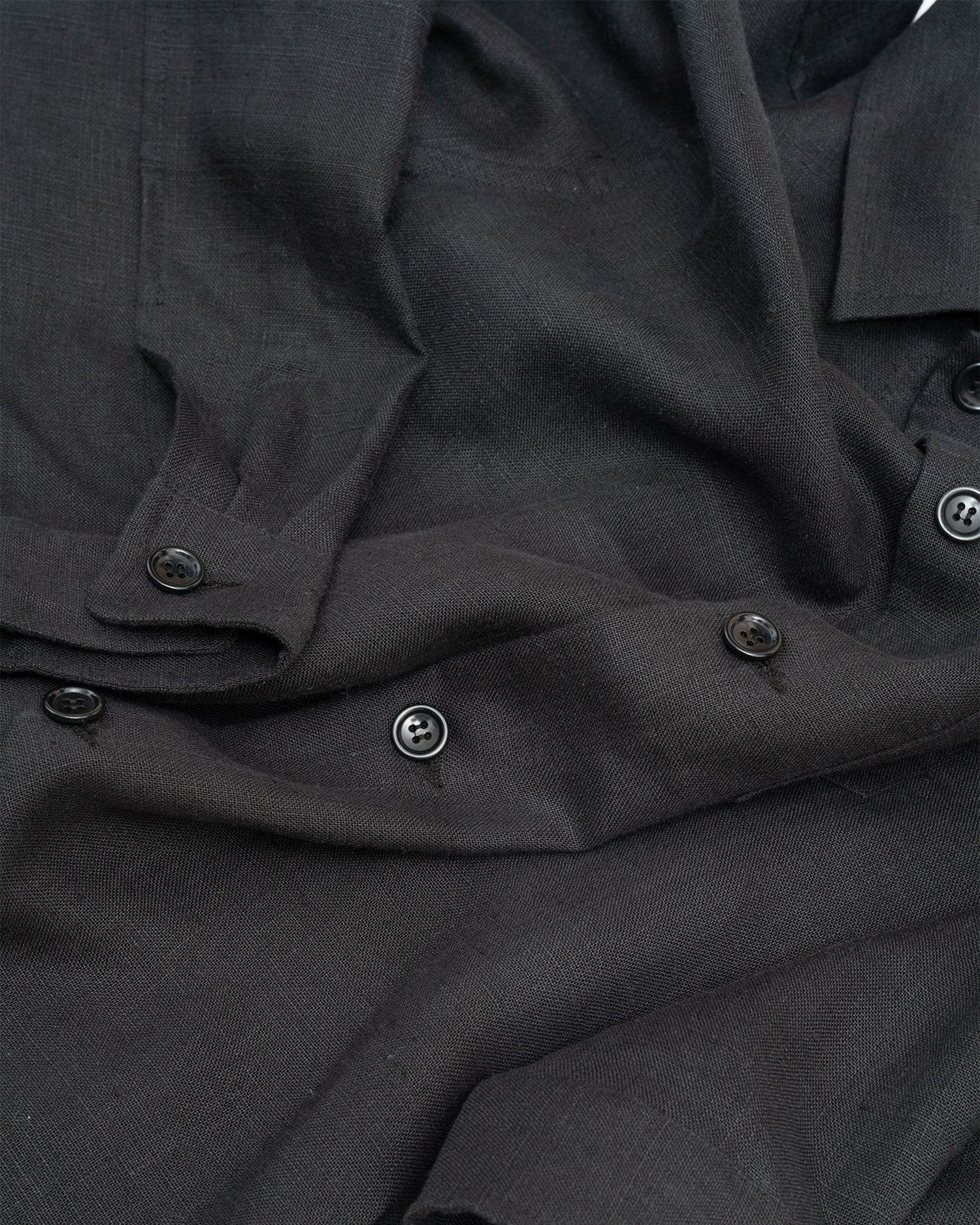 TRAVAIL SHIRT - BLACK WELTERWEIGHT LINEN