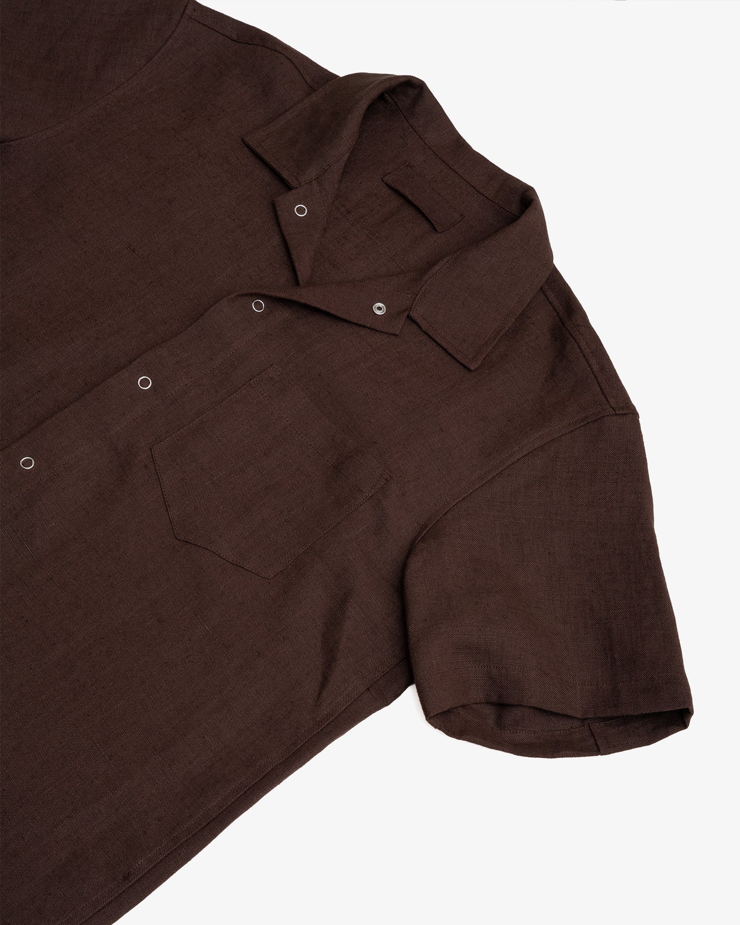 SUNDOWN SHIRT - CHOCOLATE BROWN WELTERWEIGHT LINEN