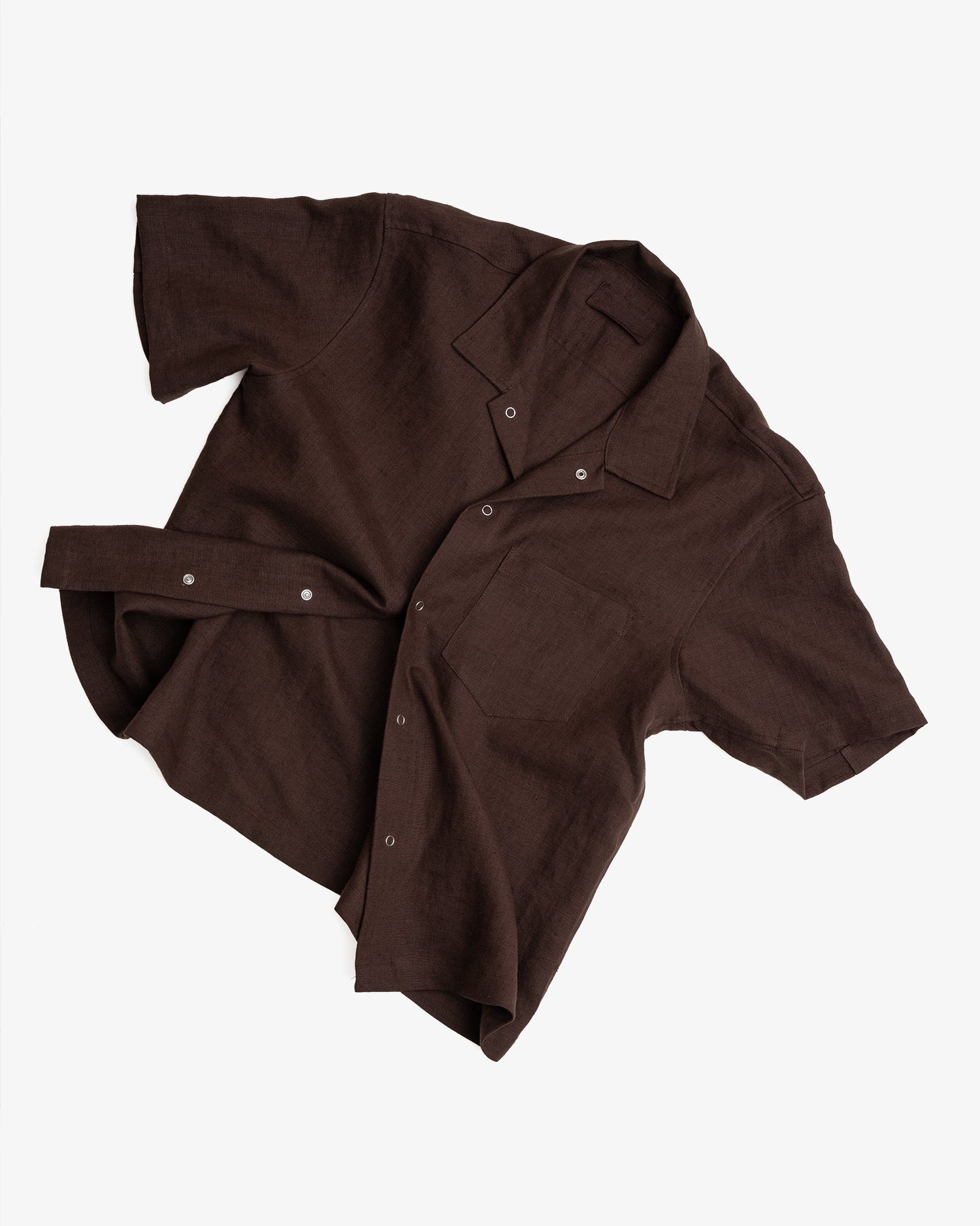 SUNDOWN SHIRT - CHOCOLATE BROWN WELTERWEIGHT LINEN