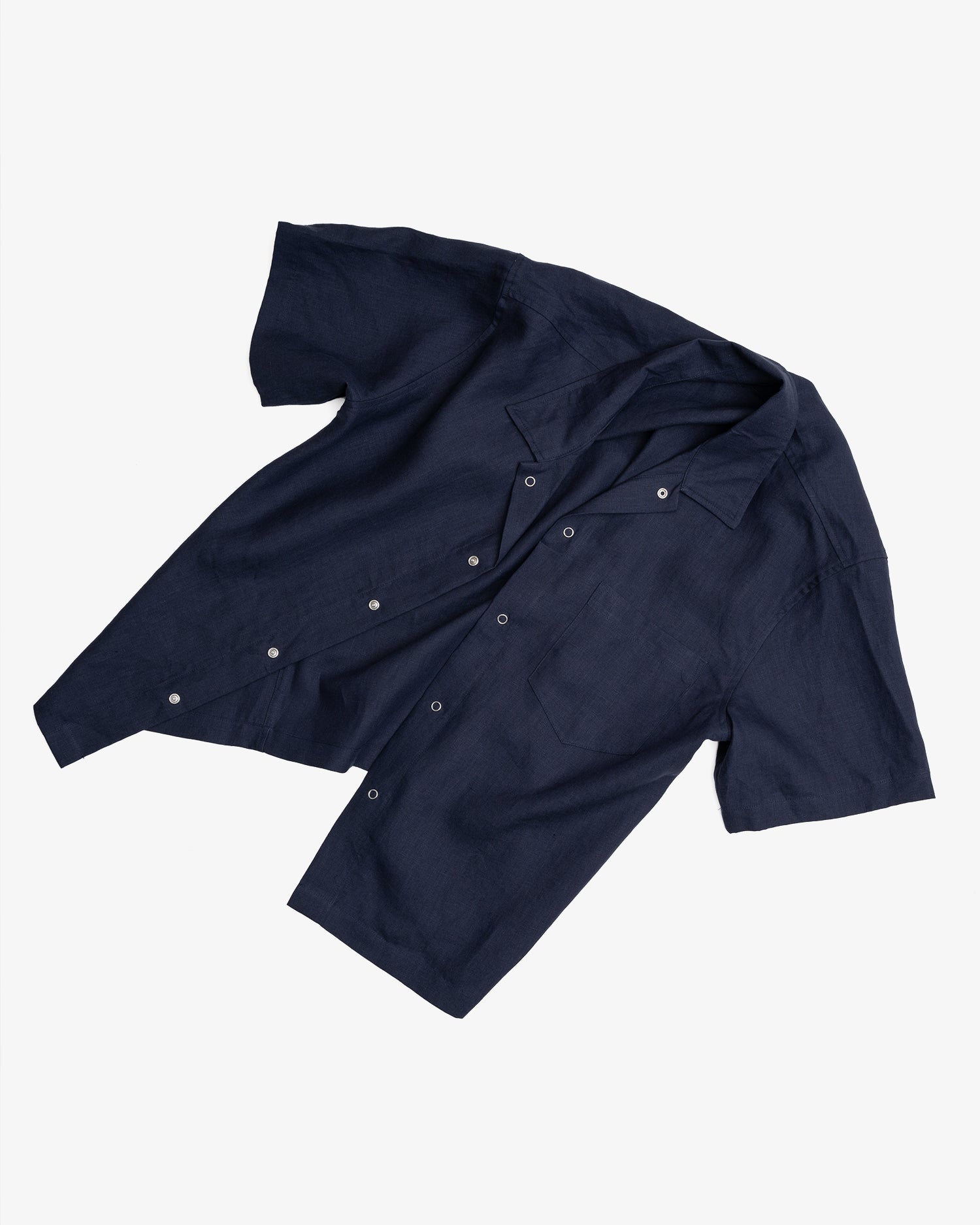 SUNDOWN SHIRT - NAVY WELTERWEIGHT LINEN