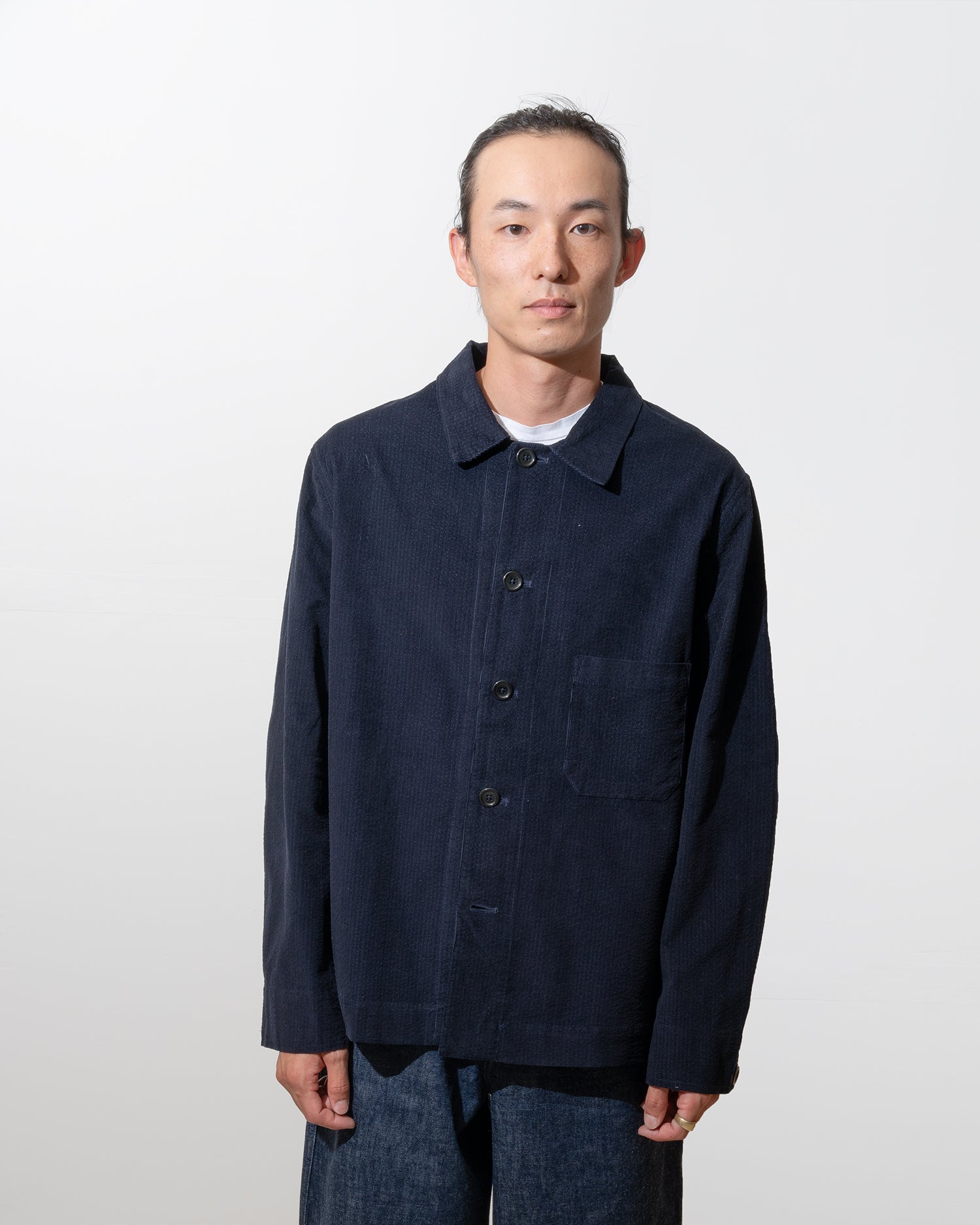 TRANSPORT SHIRT - NAVY RIPPLE CORDUROY – James Coward
