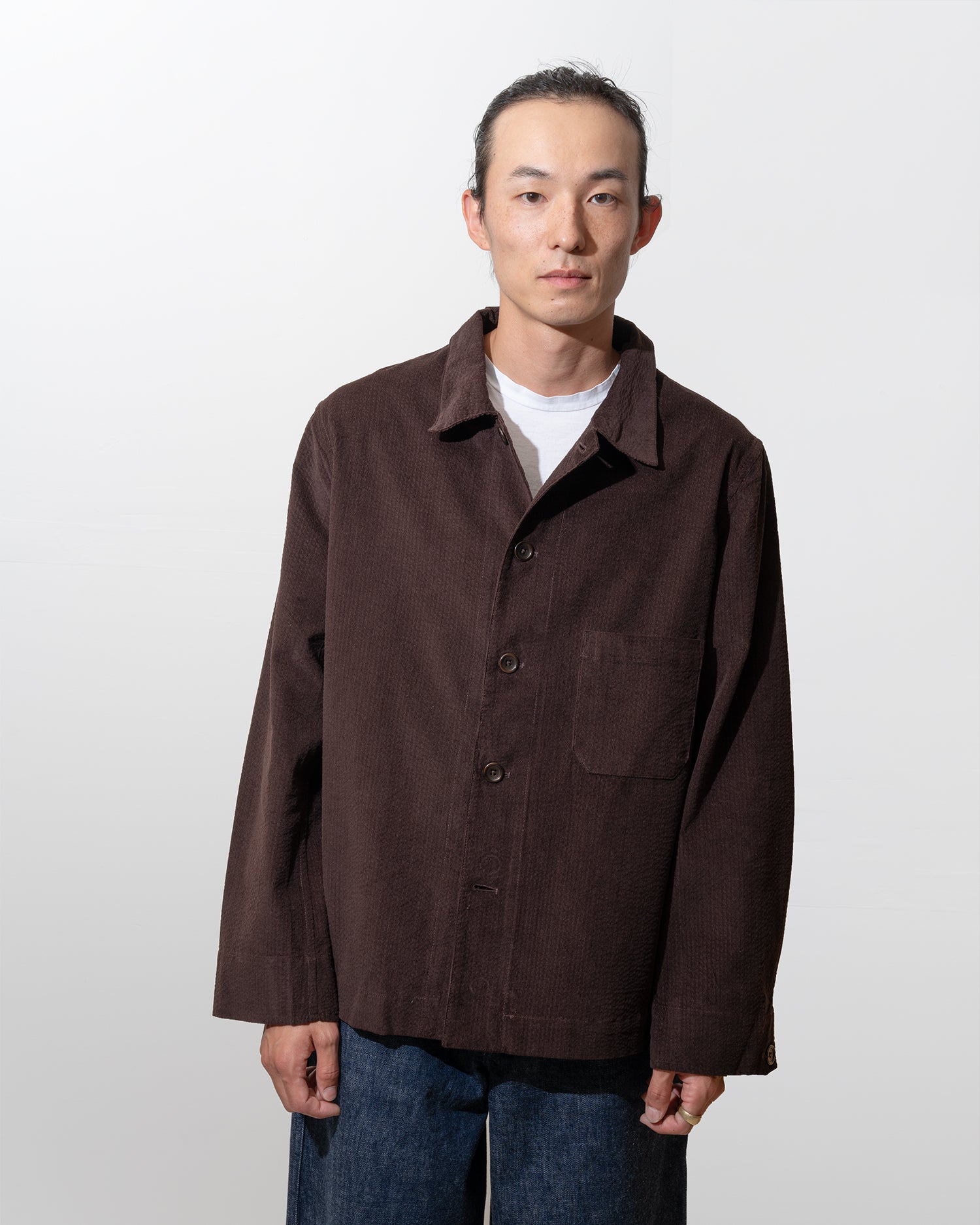 TRANSPORT SHIRT - DARK BROWN RIPPLE CORDUROY – James Coward