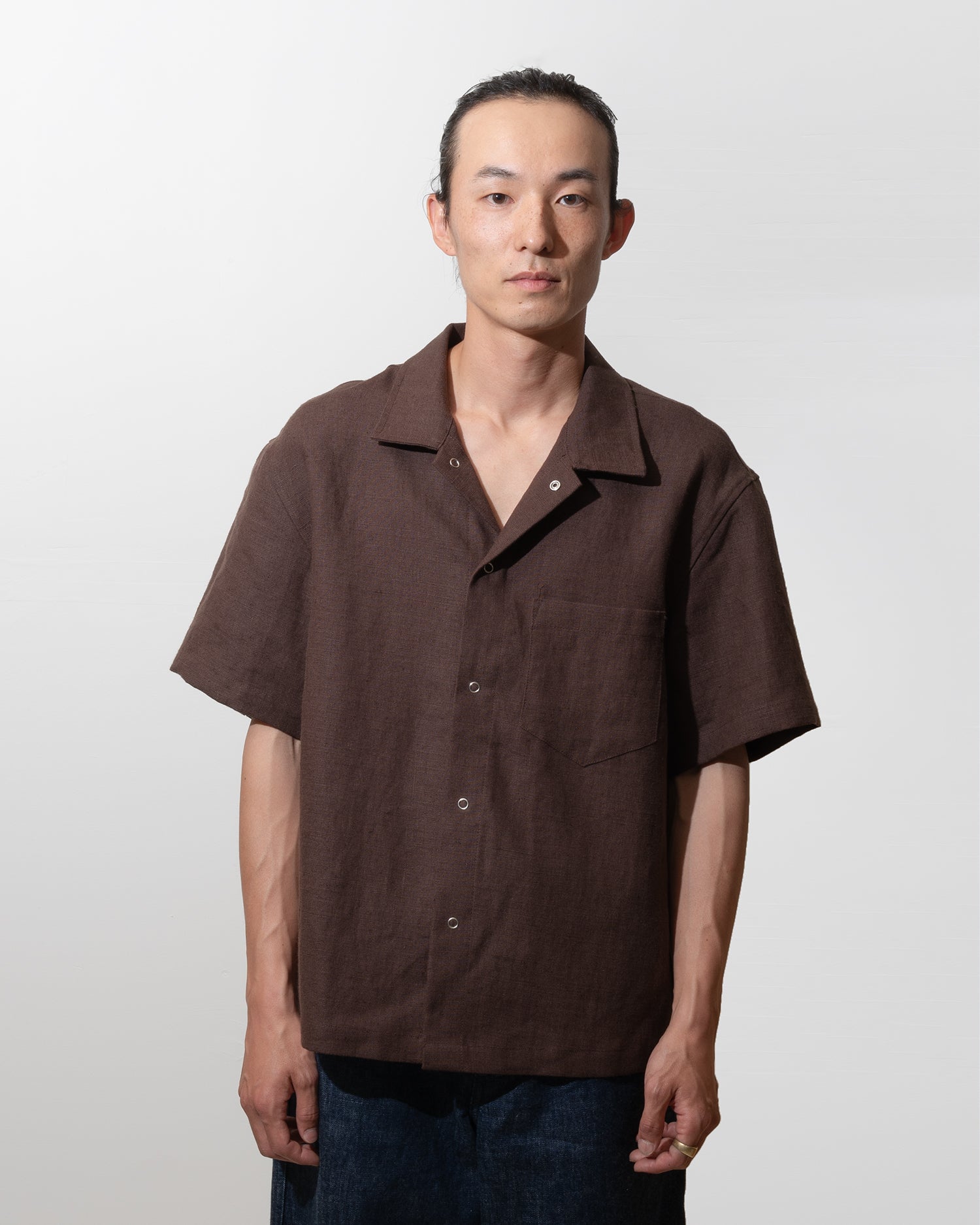 SUNDOWN SHIRT - CHOCOLATE BROWN WELTERWEIGHT LINEN