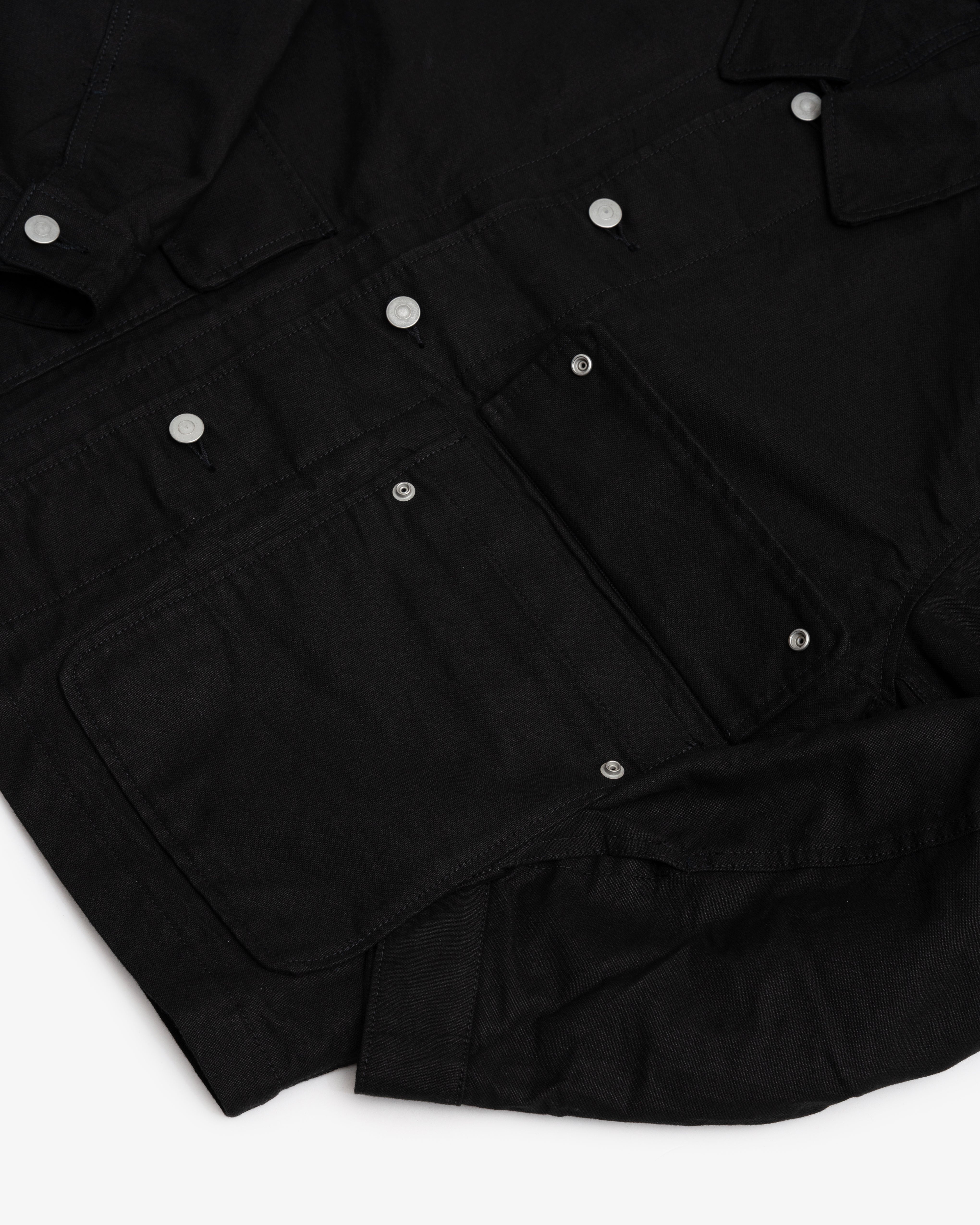 REPLICA JACKET - BLACK COTTON WASHI DUCK – James Coward