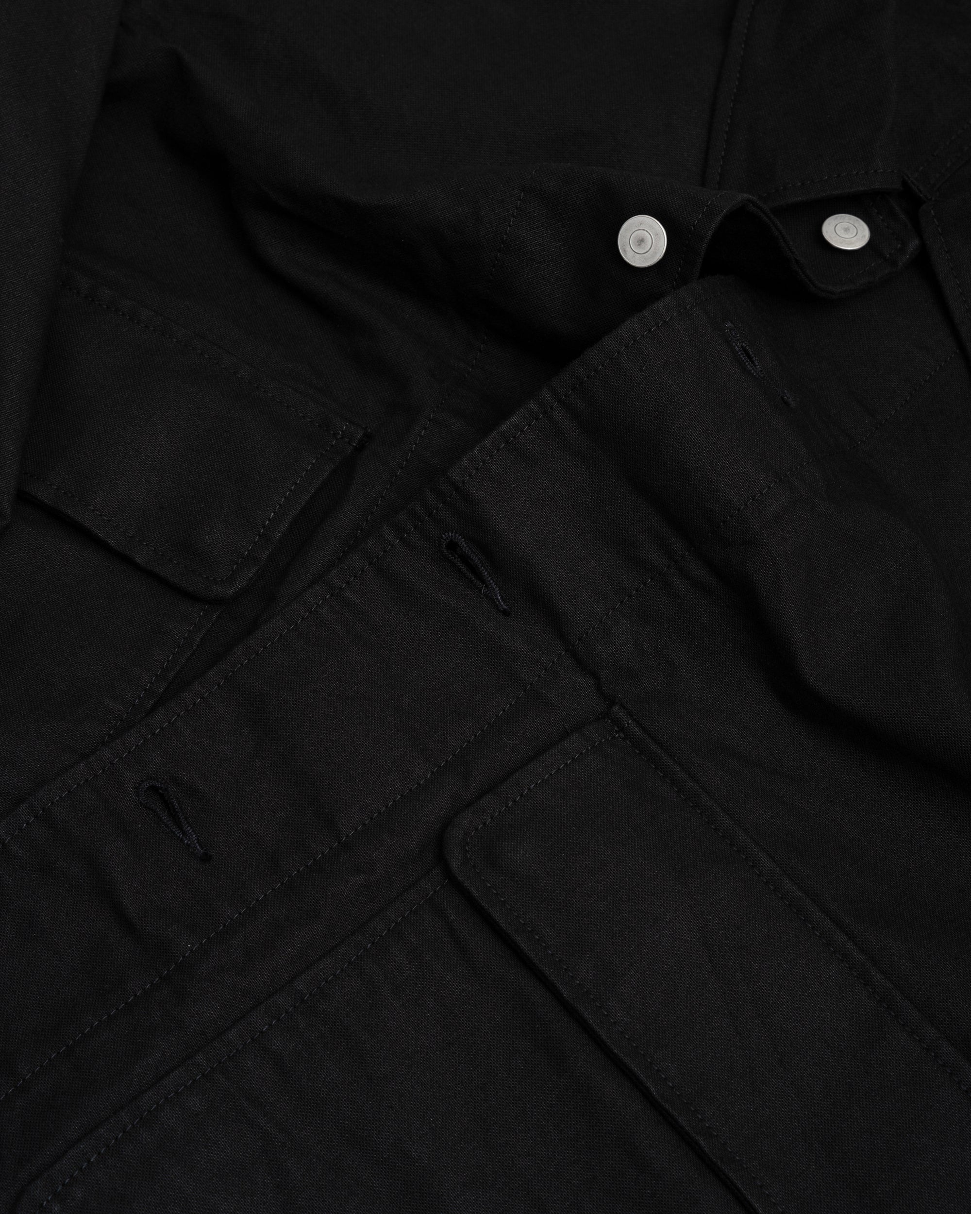 REPLICA JACKET - BLACK COTTON WASHI DUCK