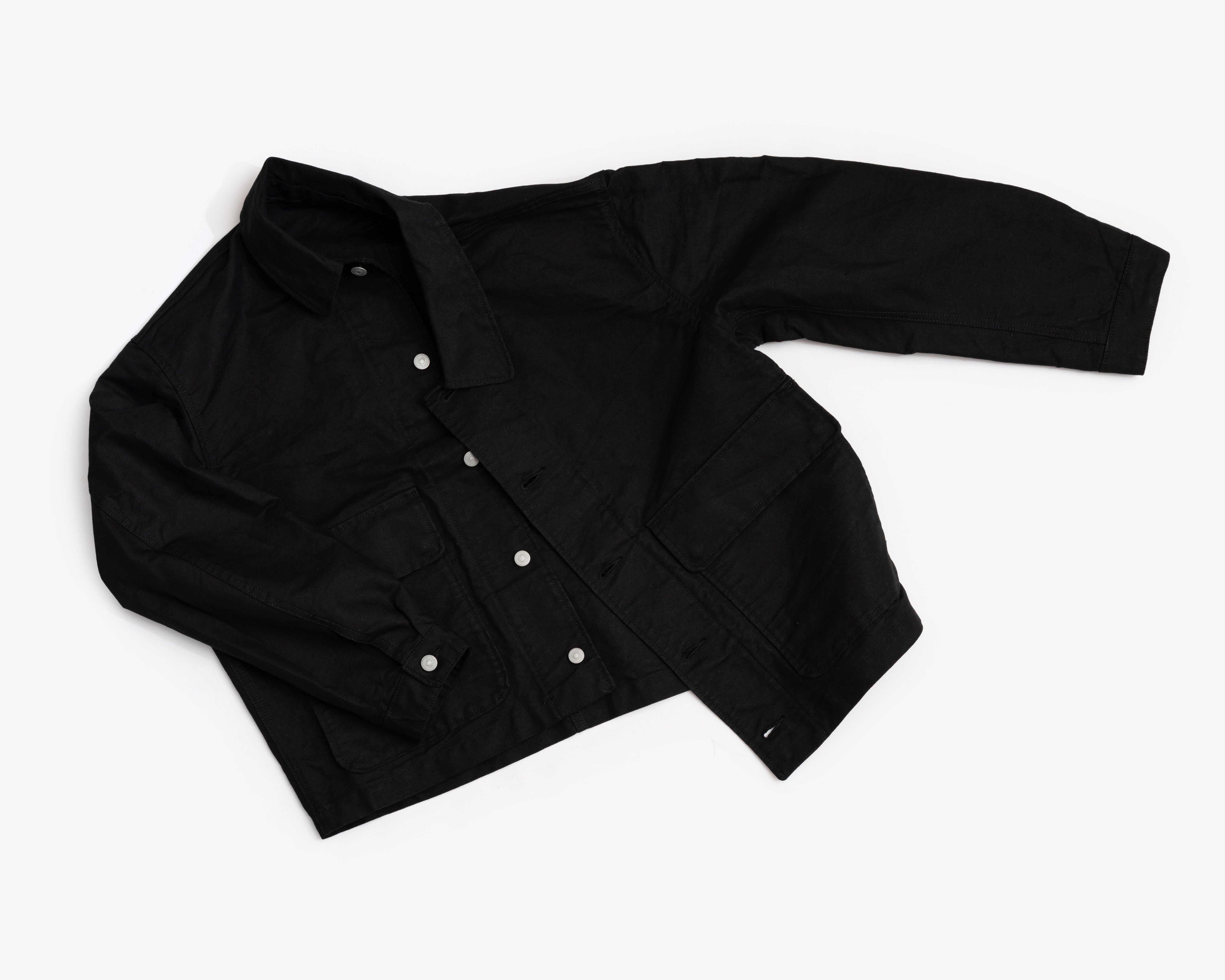 REPLICA JACKET - BLACK COTTON WASHI DUCK – James Coward