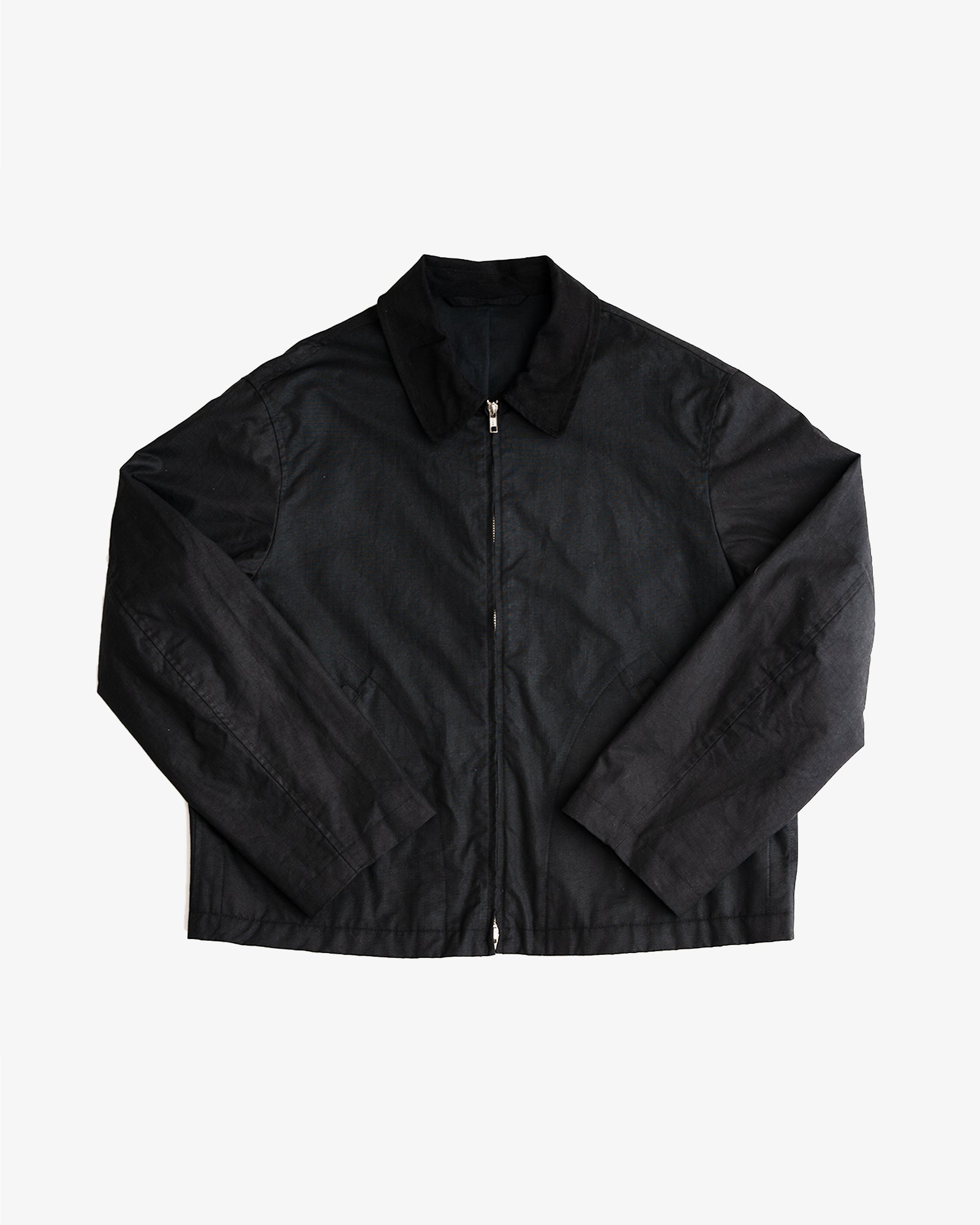 SITE JACKET - BLACK WAXED ORGANIC COTTON RIPSTOP