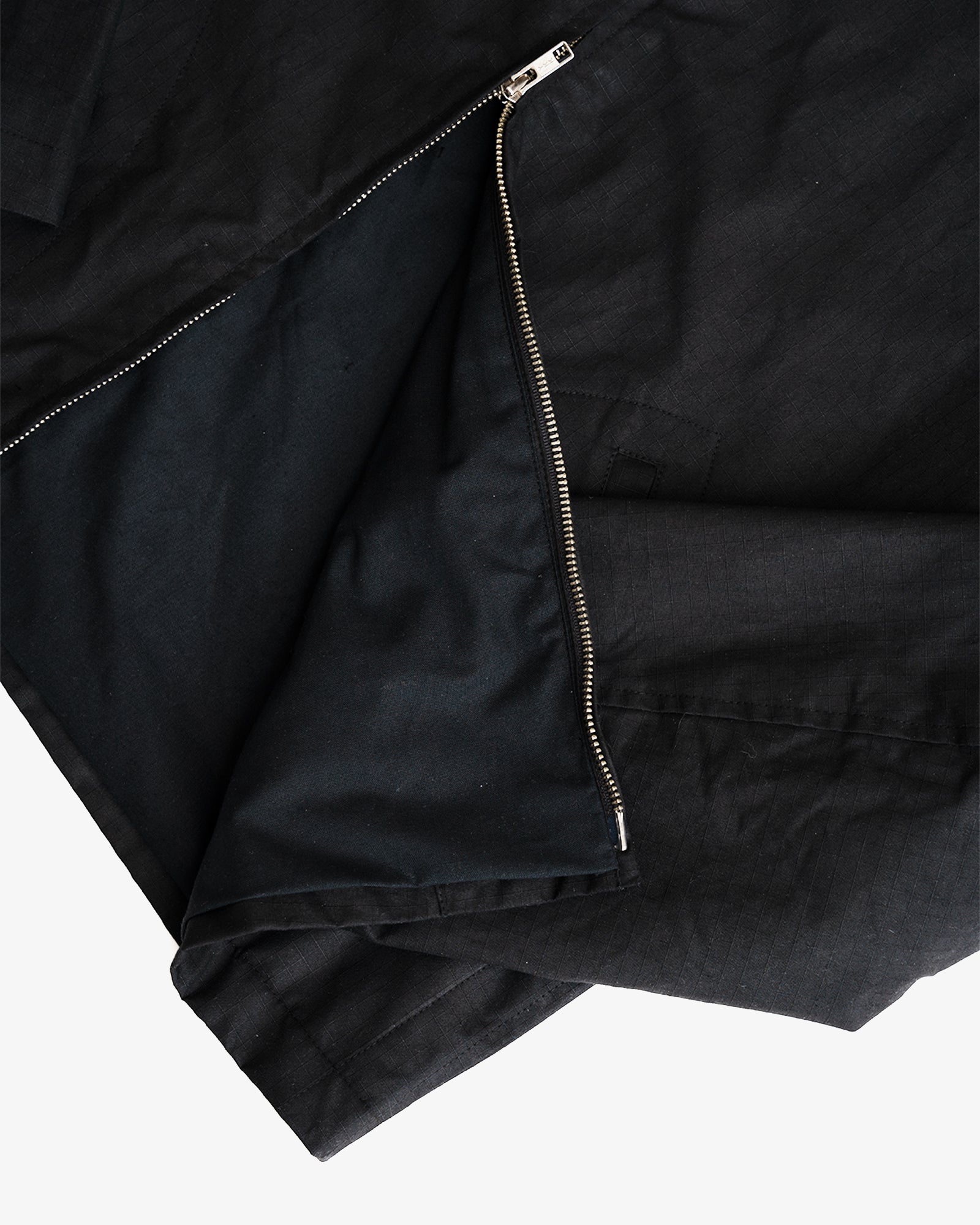 SITE JACKET - BLACK WAXED ORGANIC COTTON RIPSTOP – James Coward