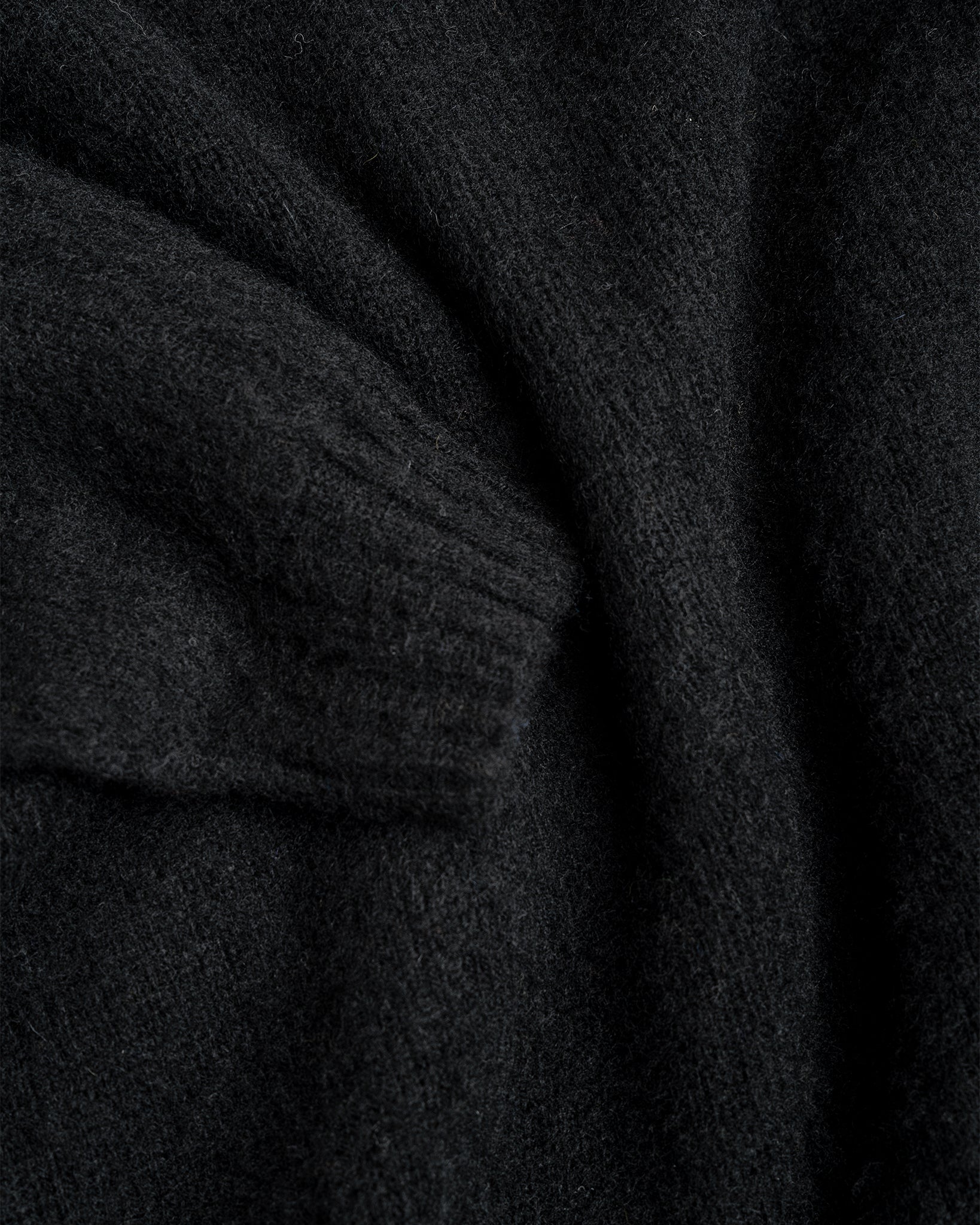 FITZROY SWEATER - DOUBLE BRUSHED BLACK