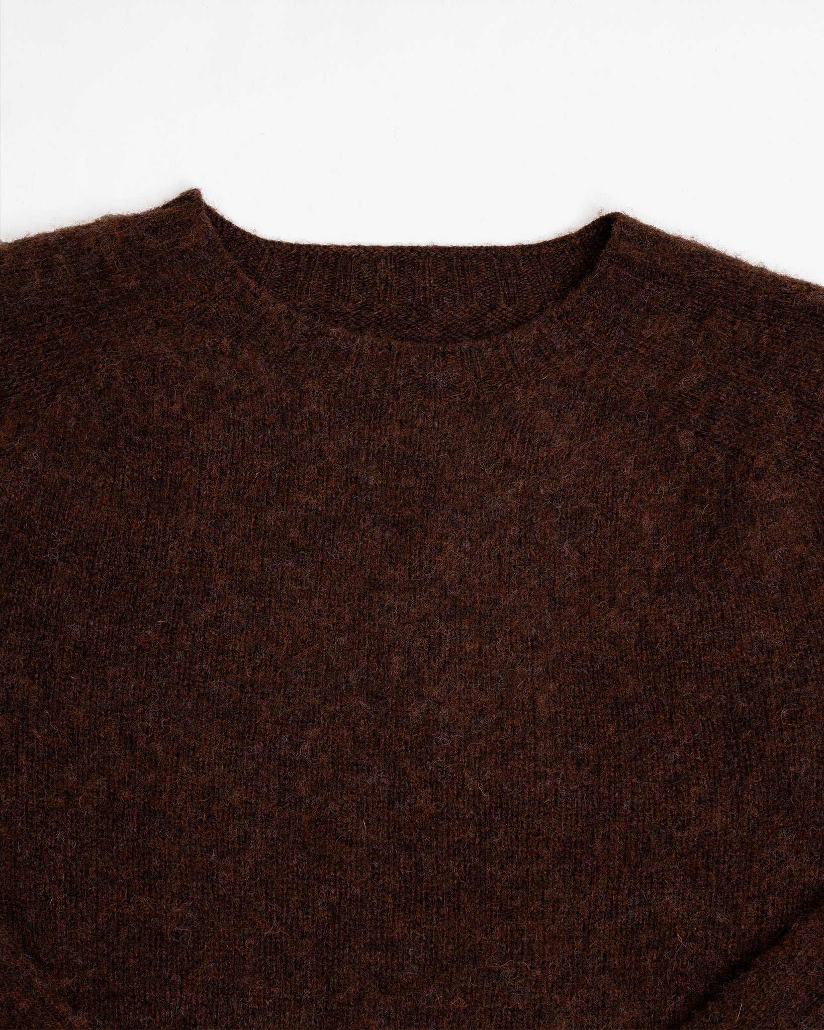 FITZROY SWEATER - DOUBLE BRUSHED ESPRESSO