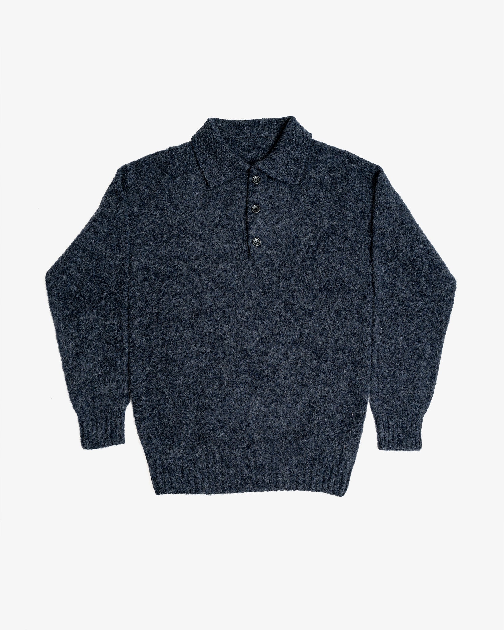 SHETLAND POLO - CHARCOAL