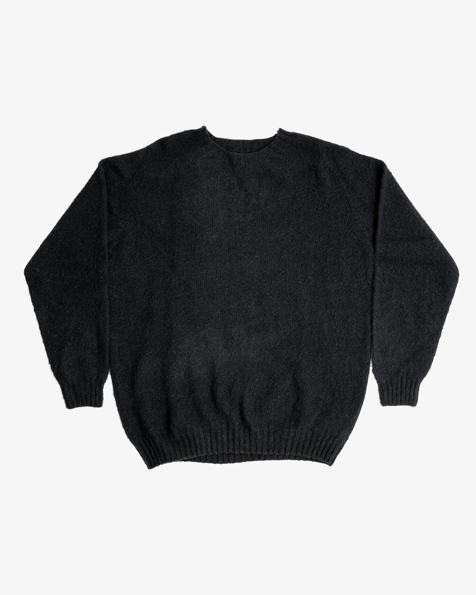 FITZROY SWEATER - DOUBLE BRUSHED BLACK