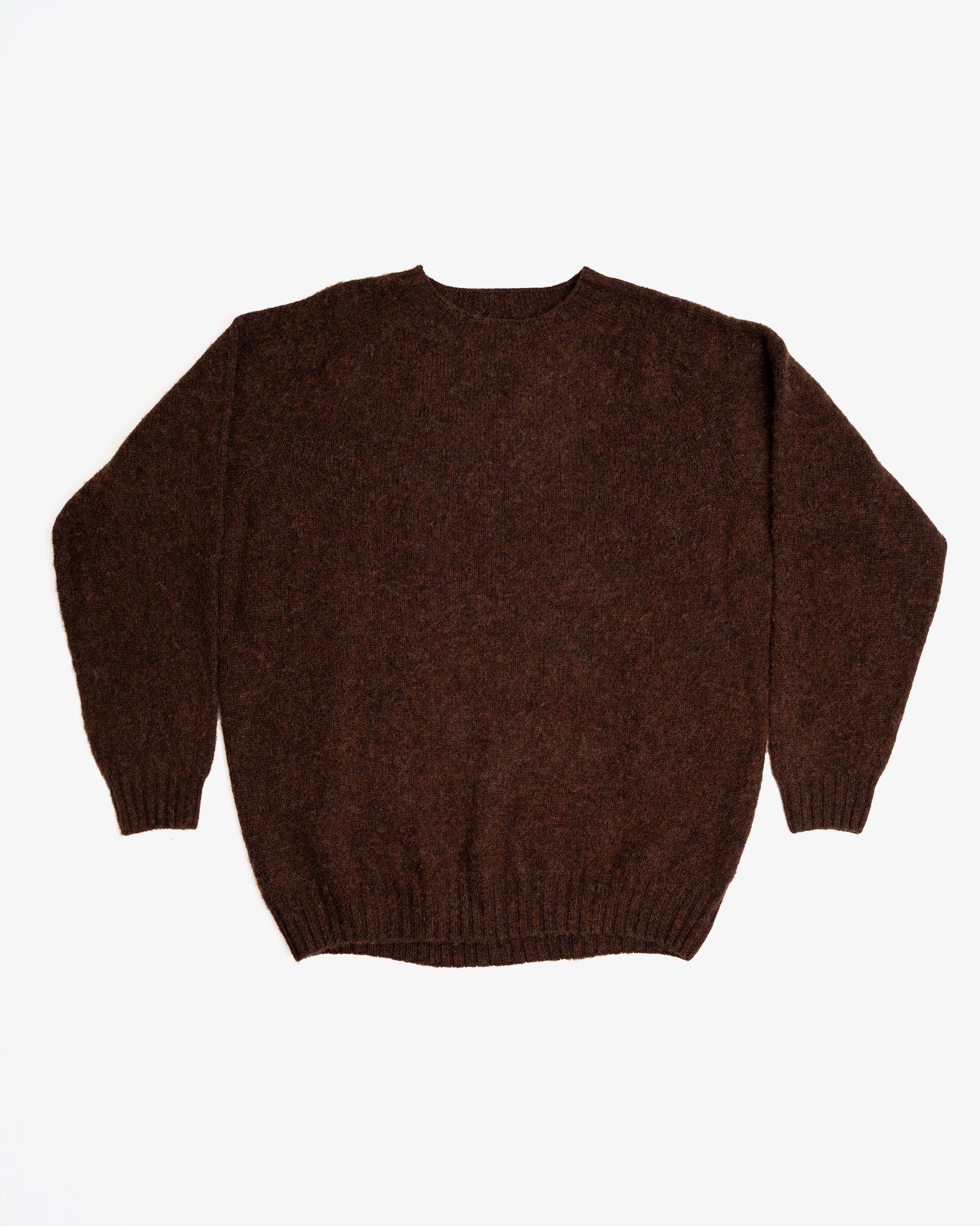 FITZROY SWEATER - DOUBLE BRUSHED ESPRESSO