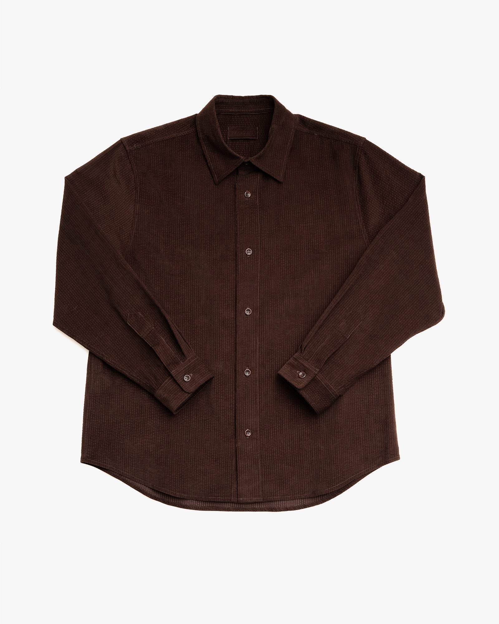 FILTER SHIRT - DARK BROWN RIPPLE CORDUROY