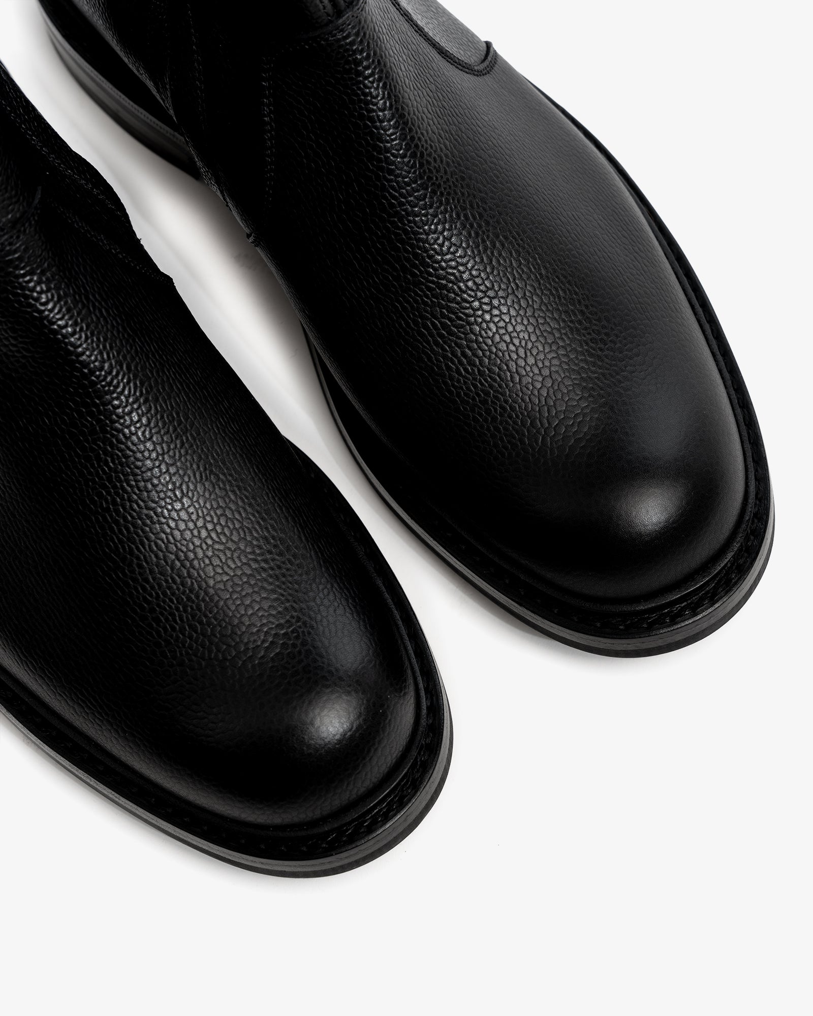 SPADE BOOT - BLACK SCOTCH GRAIN LEATHER