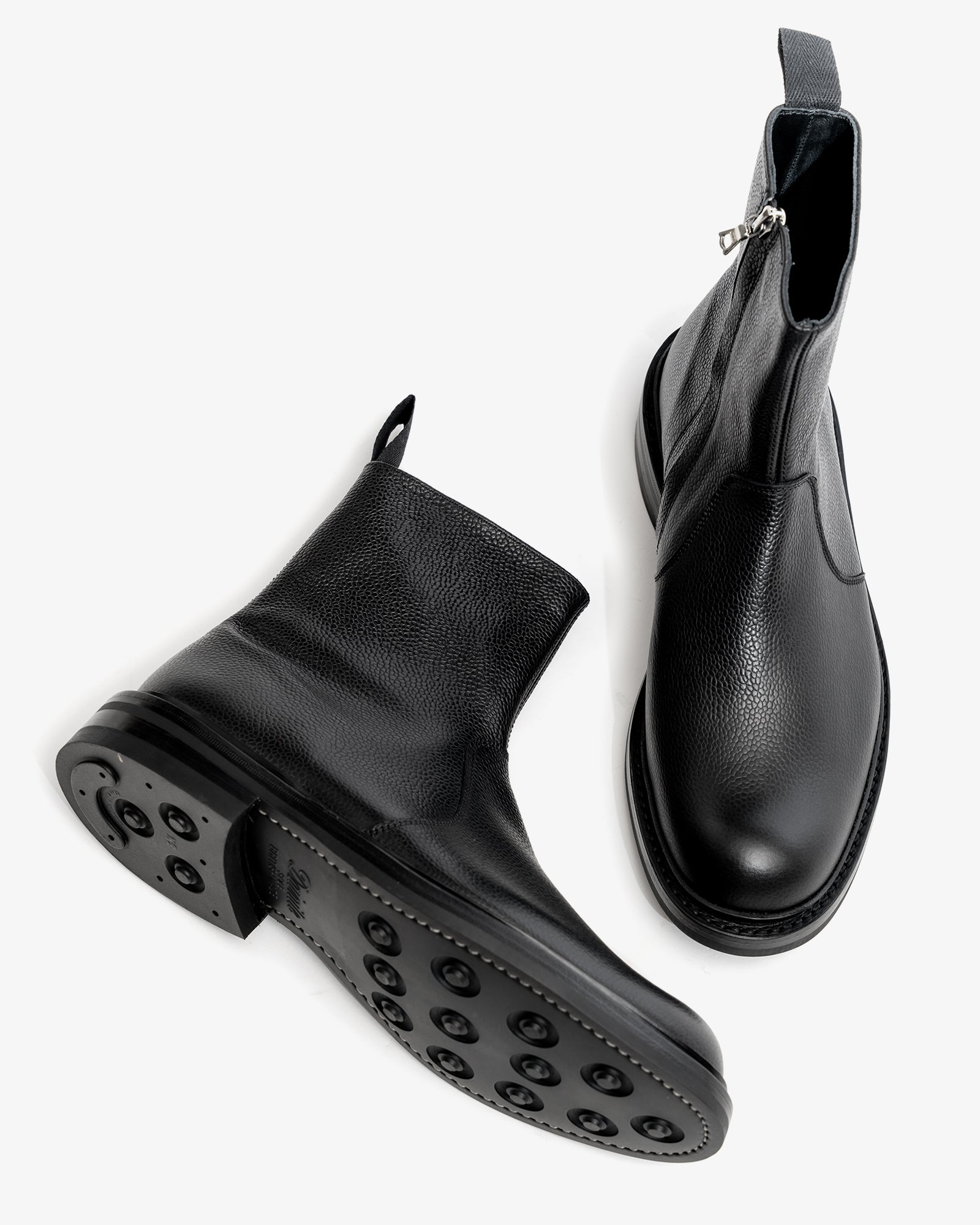 SPADE BOOT - BLACK SCOTCH GRAIN LEATHER