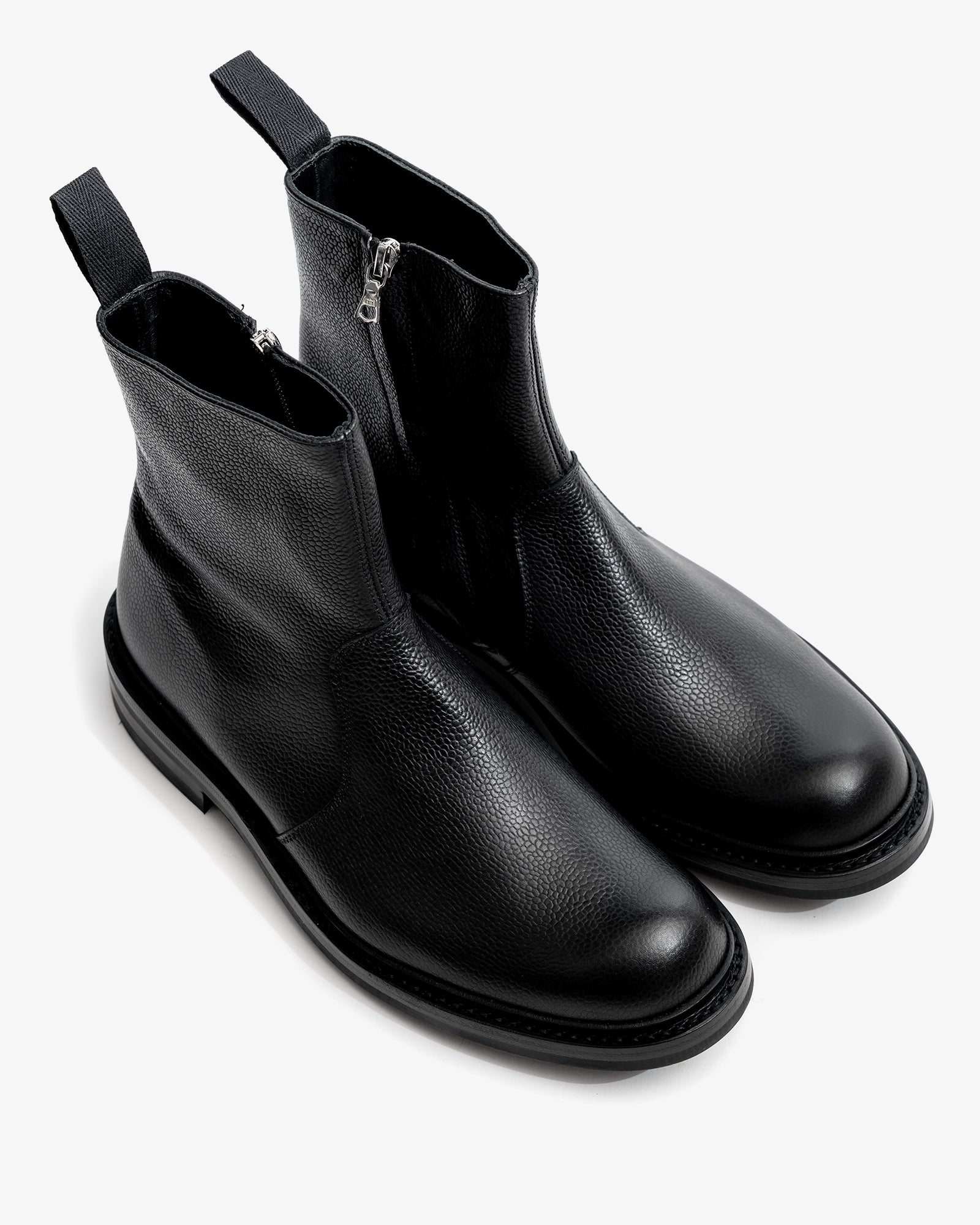 SPADE BOOT - BLACK SCOTCH GRAIN LEATHER