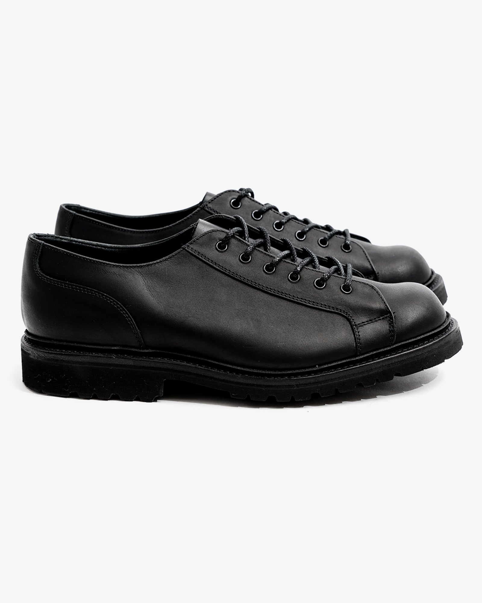 MONKEY SHOE - BLACK PAMPUS LEATHER – James Coward