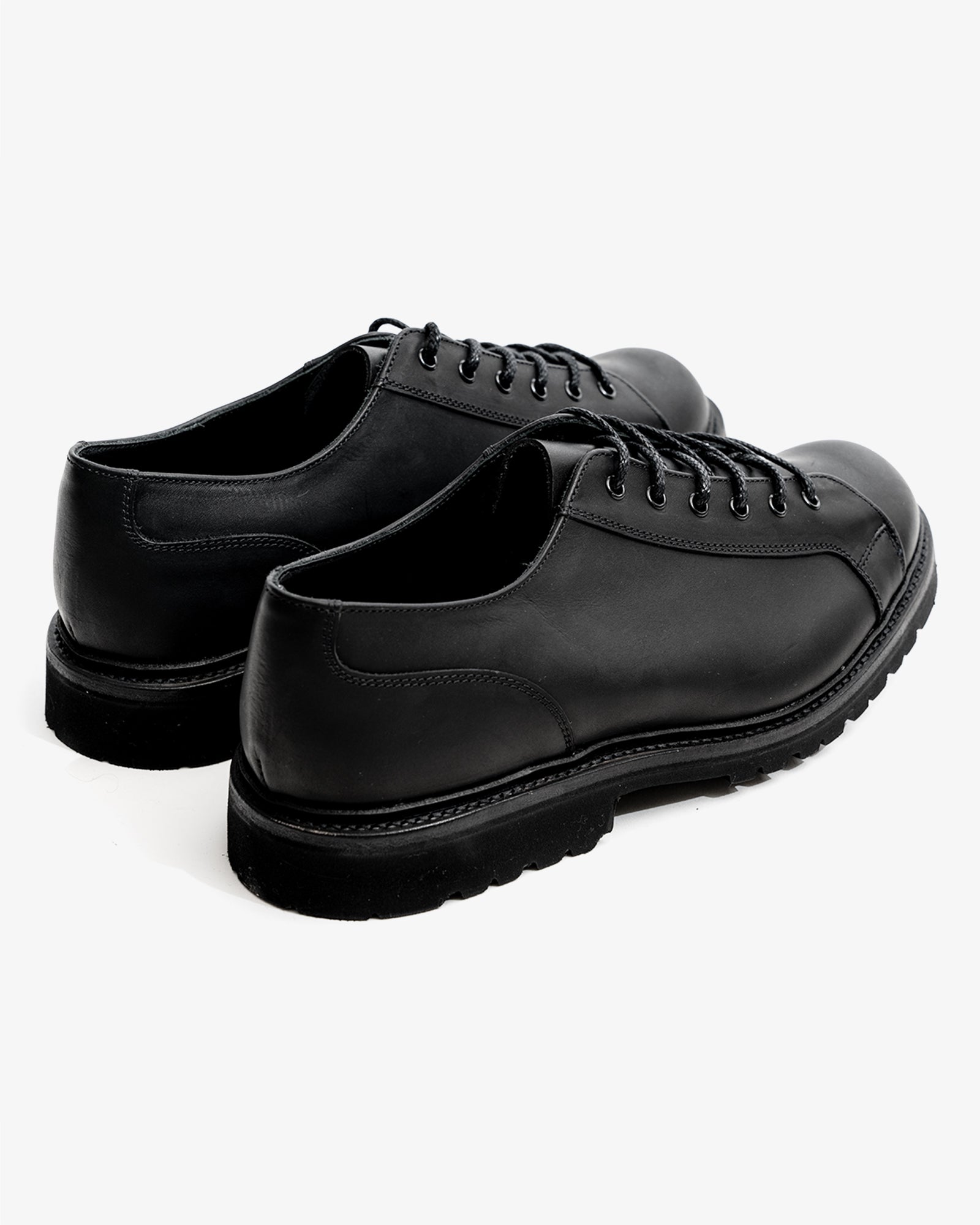 MONKEY SHOE - BLACK PAMPUS LEATHER – James Coward