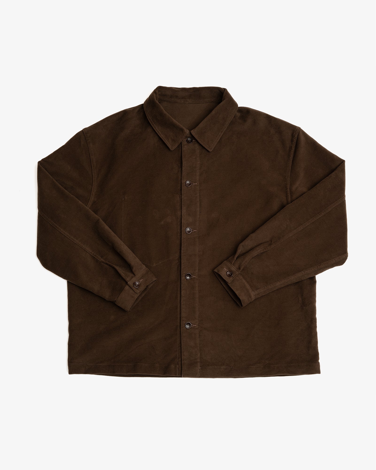 SIGNAL SHIRT - DARK BROWN COTTON MOLESKIN