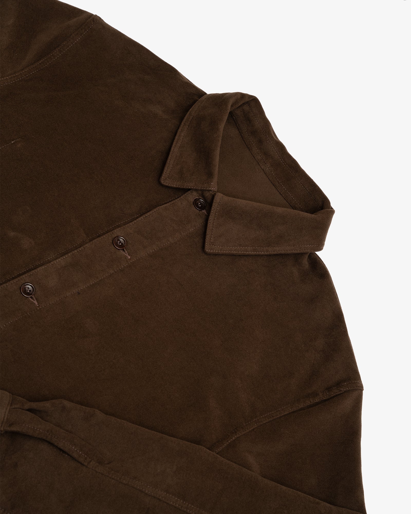 SIGNAL SHIRT - DARK BROWN COTTON MOLESKIN
