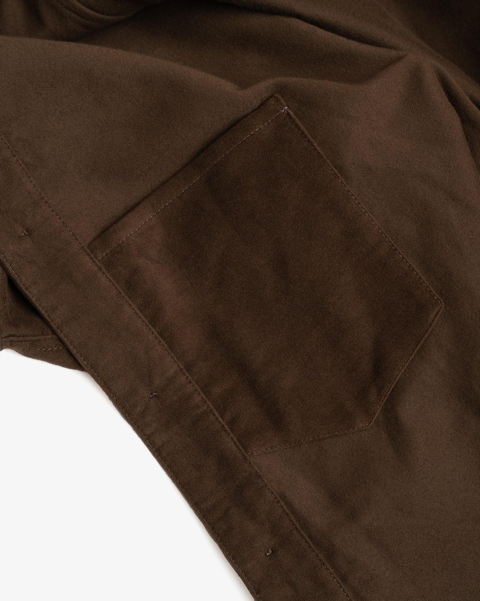 SIGNAL SHIRT - DARK BROWN COTTON MOLESKIN