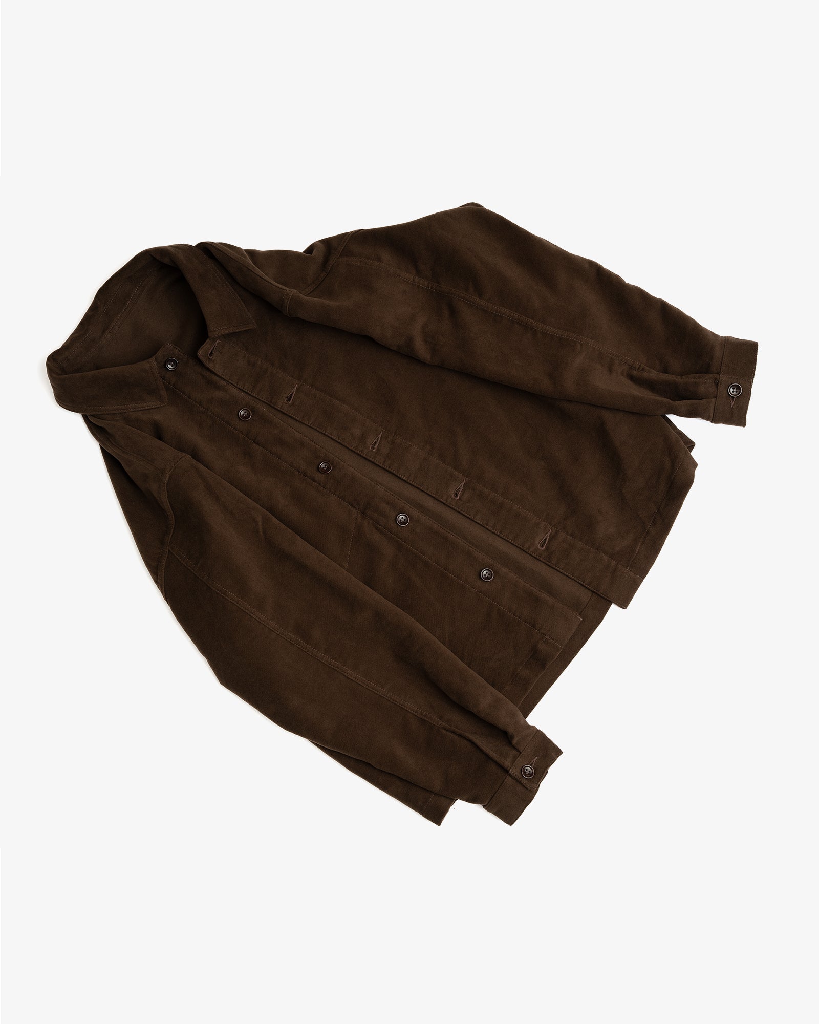 SIGNAL SHIRT - DARK BROWN COTTON MOLESKIN