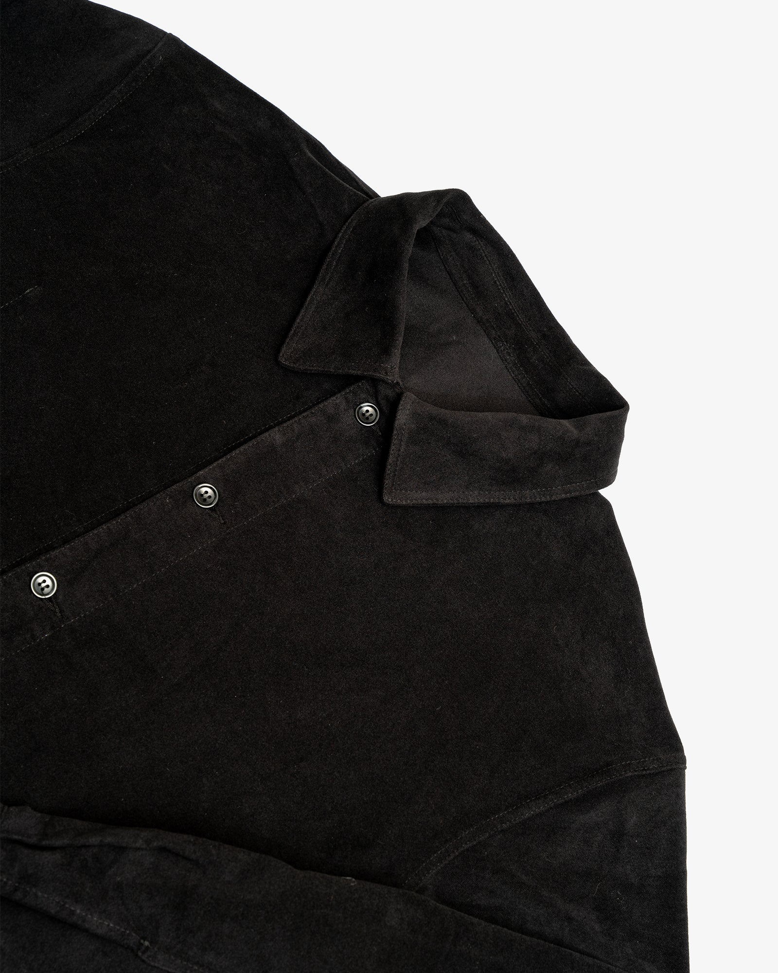 SIGNAL SHIRT - BLACK COTTON MOLESKIN