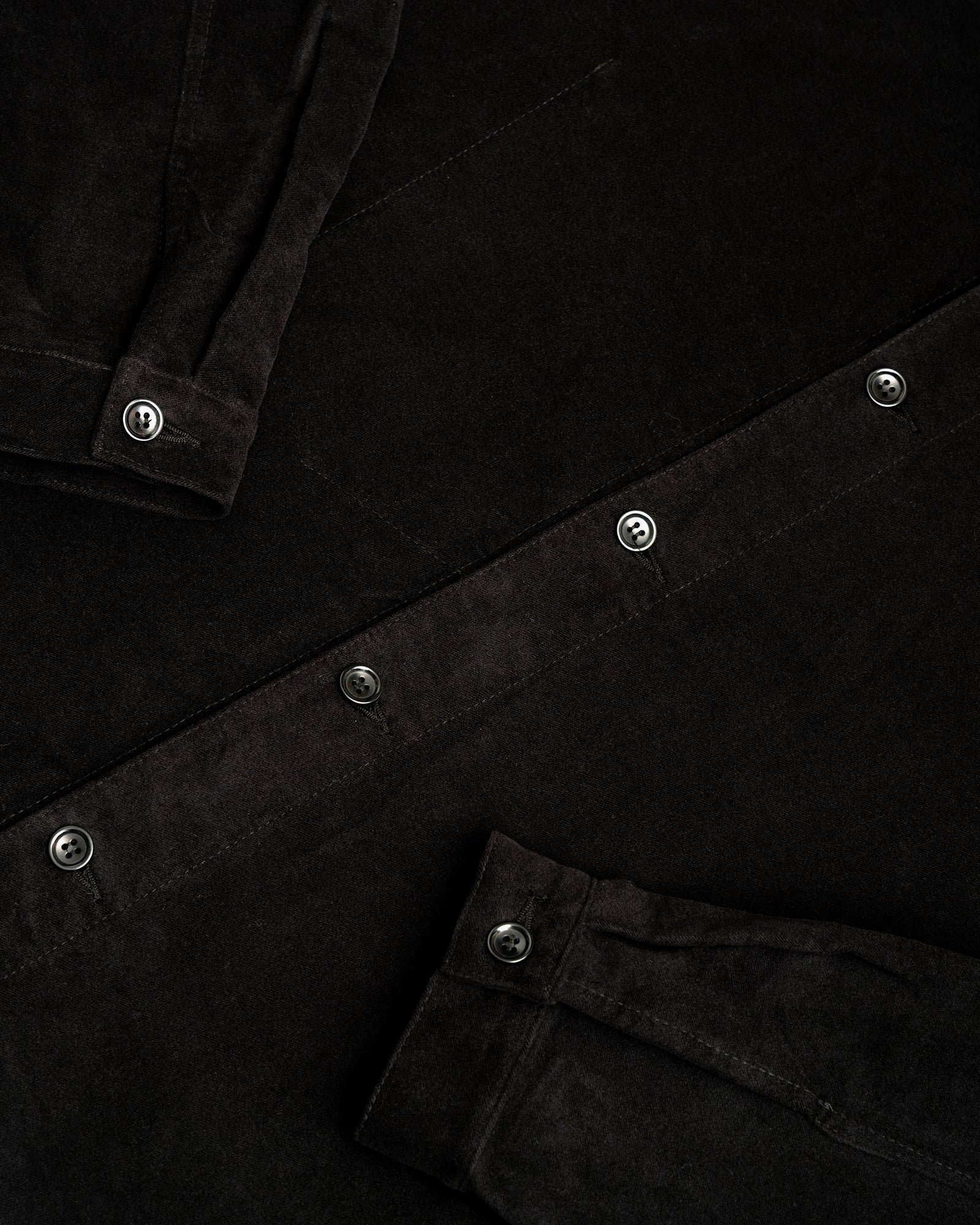 SIGNAL SHIRT - BLACK COTTON MOLESKIN
