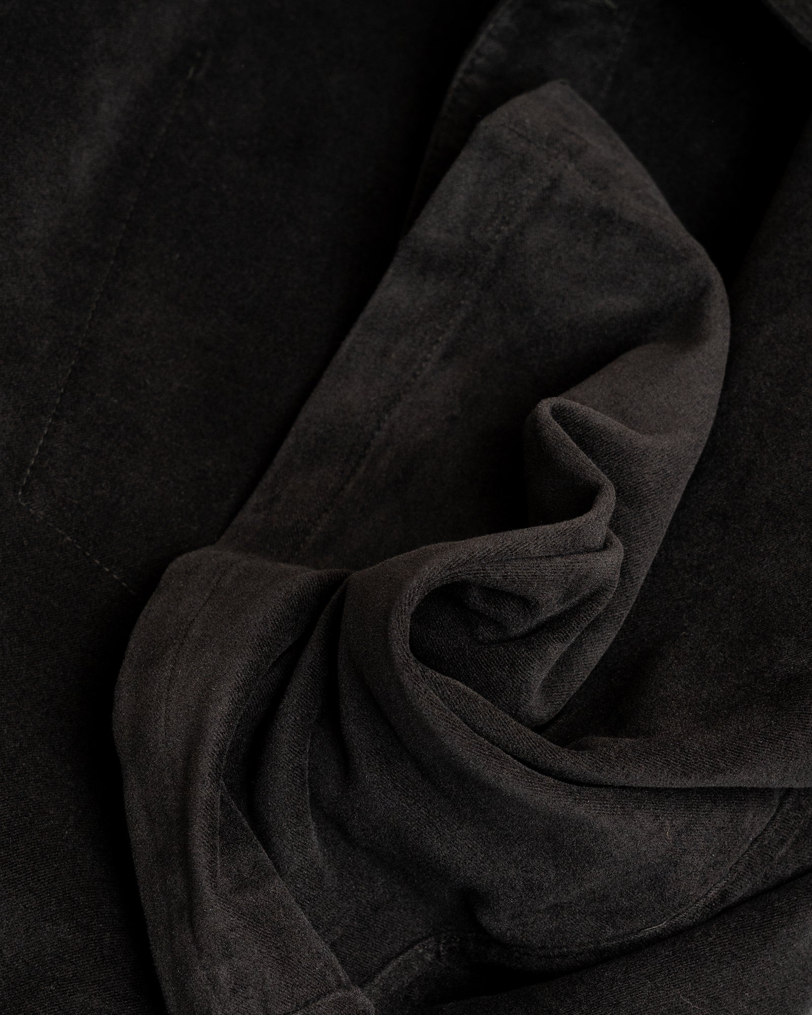 SIGNAL SHIRT - BLACK COTTON MOLESKIN