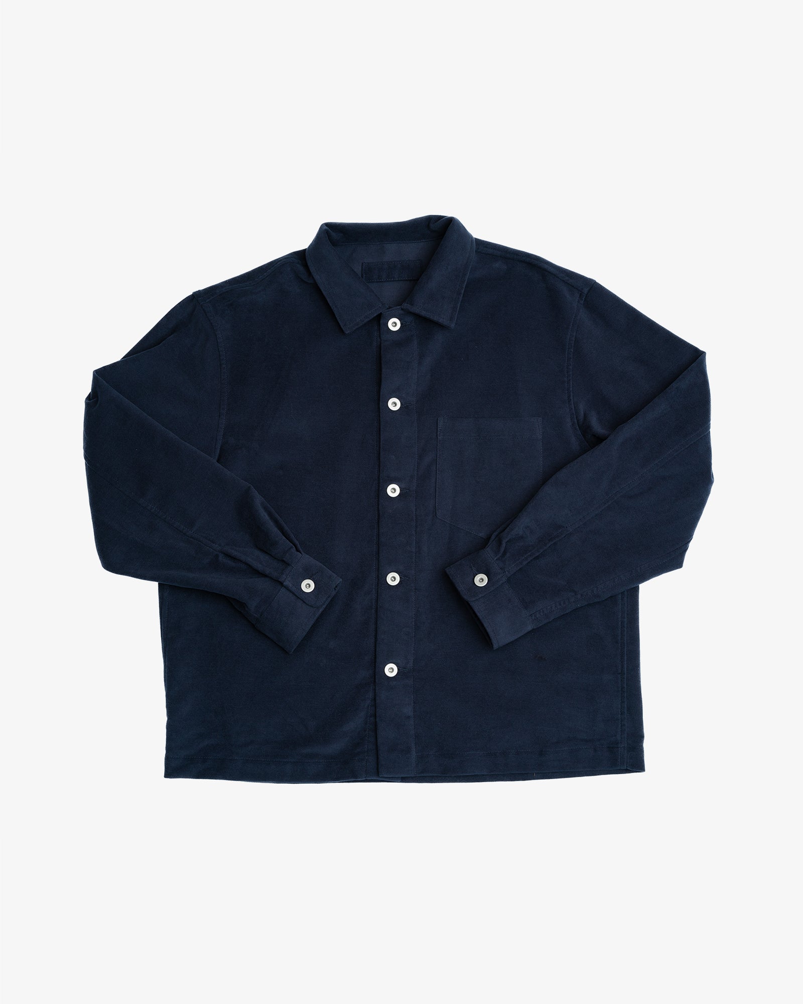 TRAVAIL SHIRT - NAVY COTTON MOLESKIN