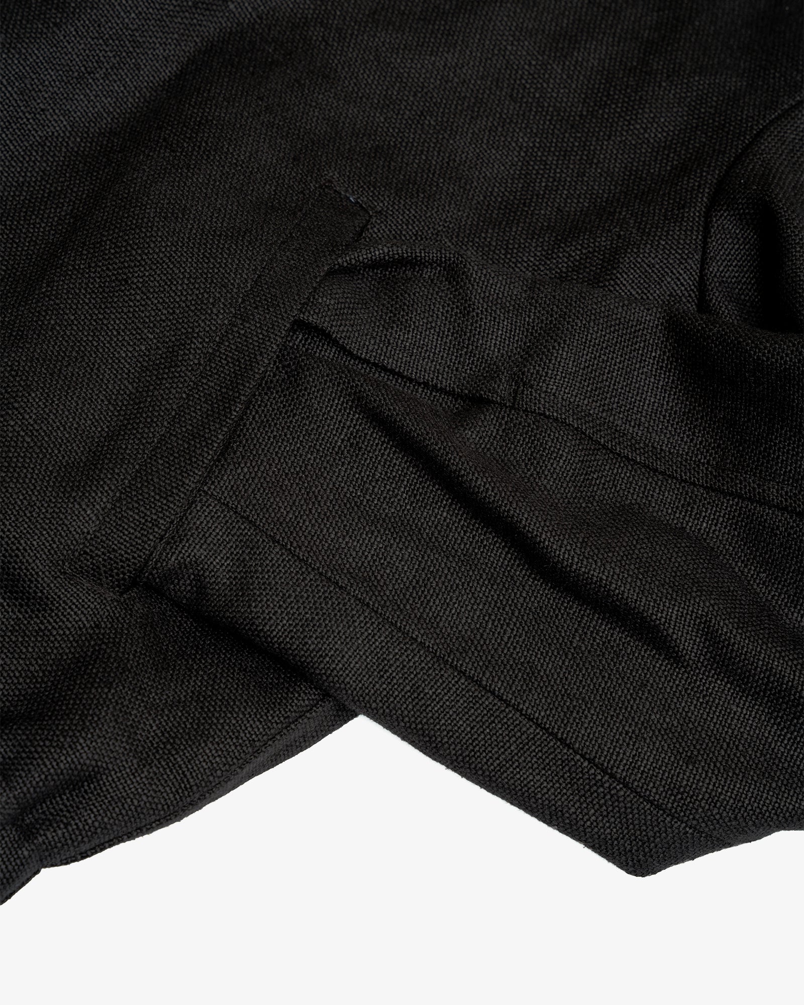 MACHINE JACKET - BLACK BELGIAN LINEN – James Coward
