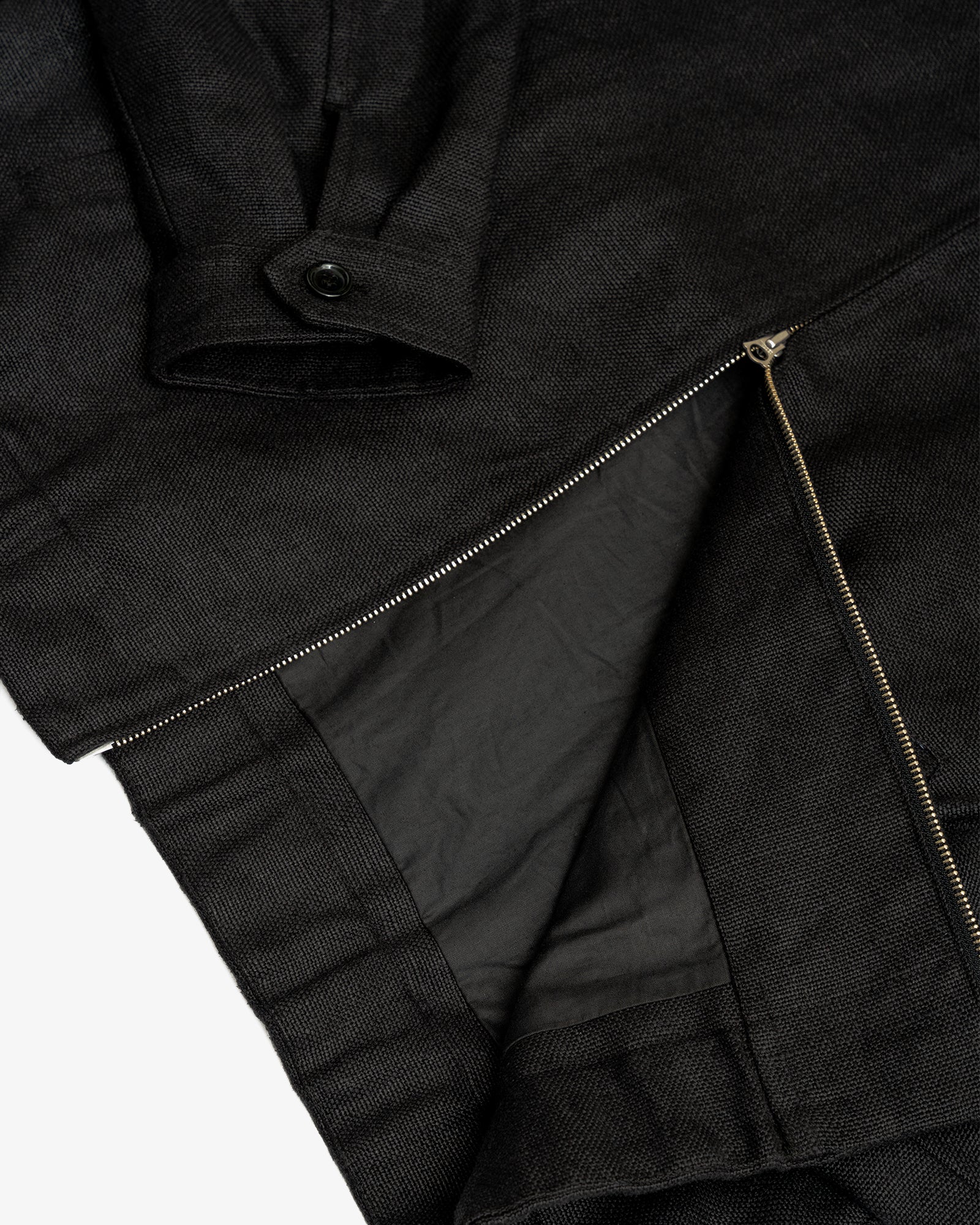 MACHINE JACKET - BLACK BELGIAN LINEN