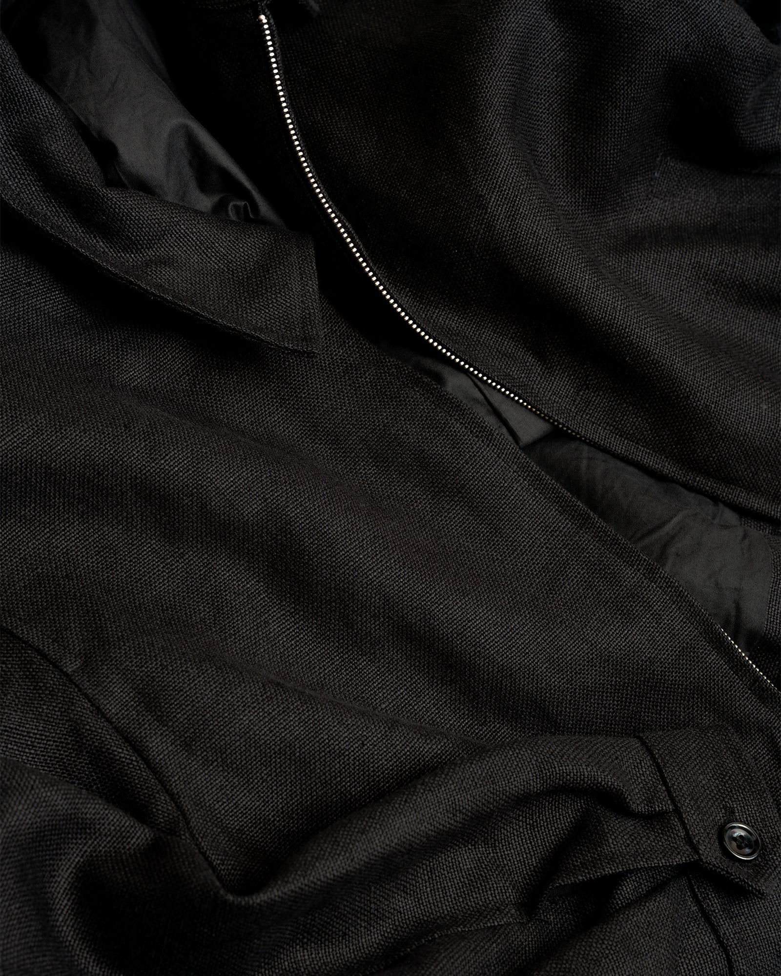 MACHINE JACKET - BLACK BELGIAN LINEN