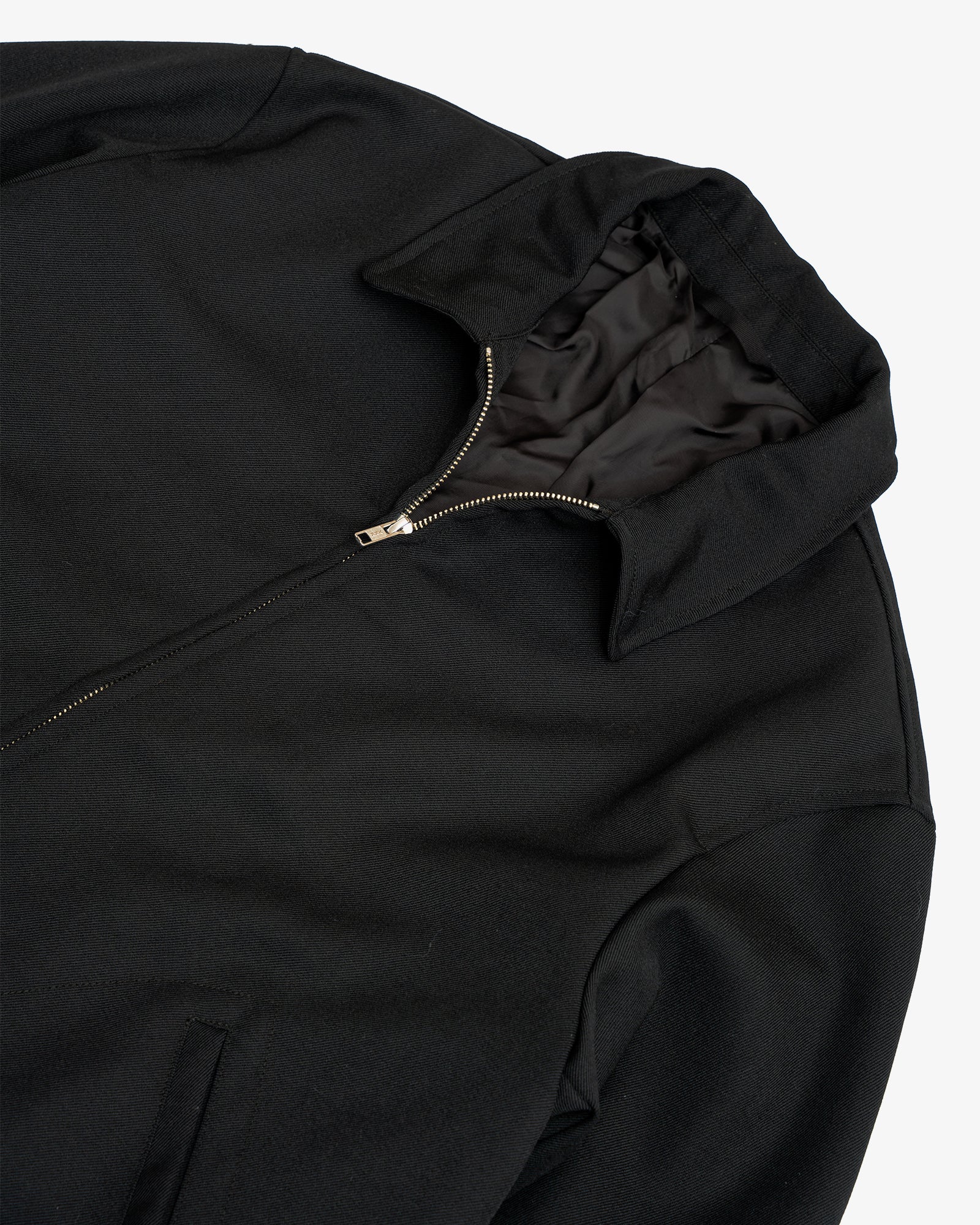 SITE JACKET - BLACK HEAVYWEIGHT WOOL GABARDINE